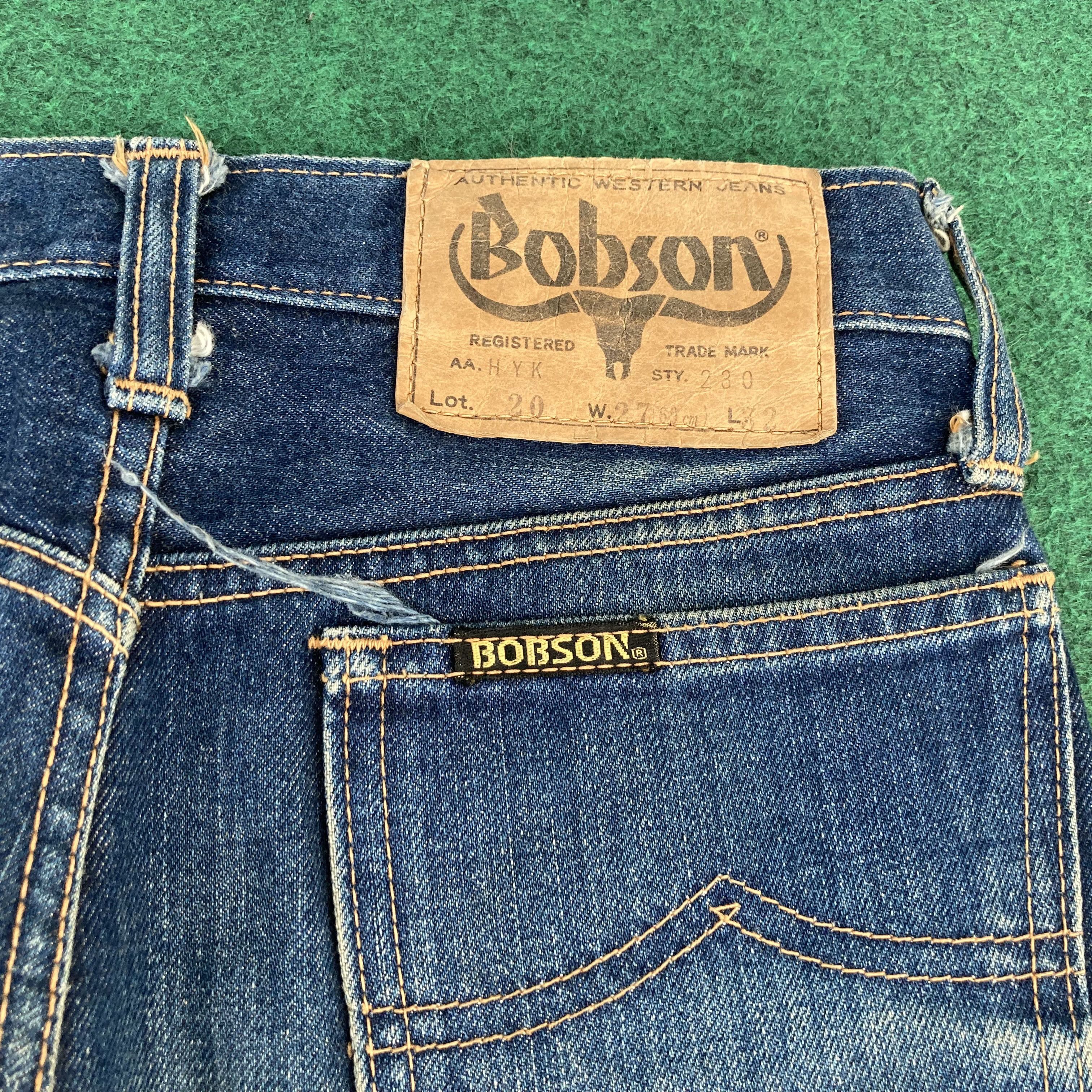 Japanese Brand × Vintage Vtg Bobson Denim Bootcut 26 Wide Flared Faded Jeans Size US 26 / EU 42 - 9 Thumbnail