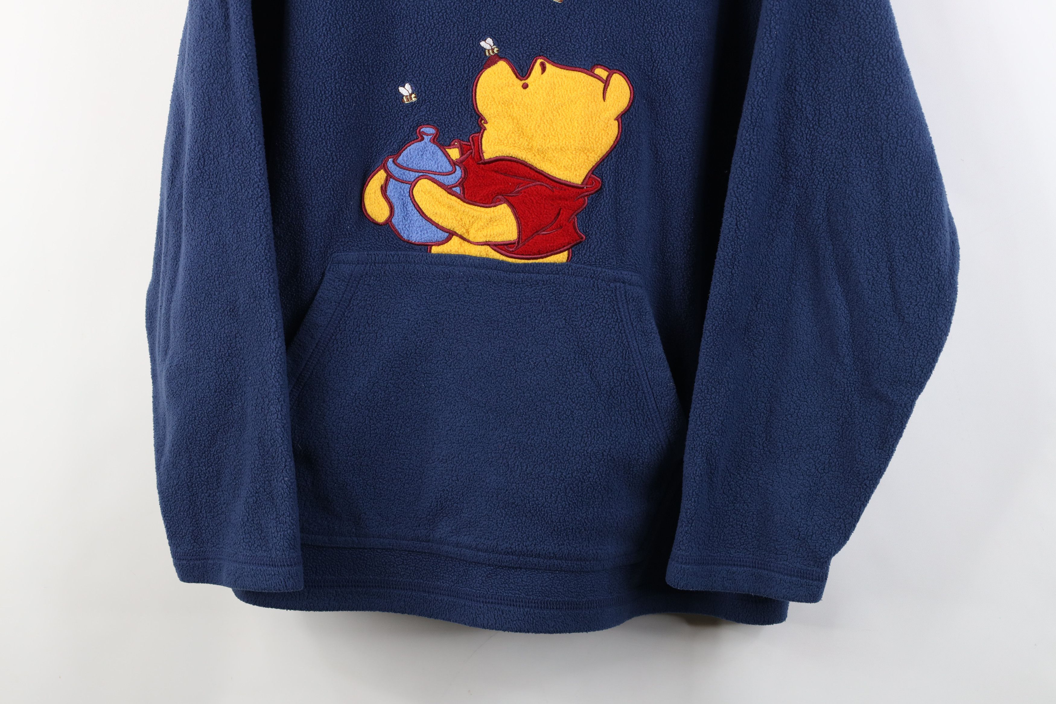 Disney Vintage 90s Disney Winnie the Pooh Fleece Hoodie Sweatshirt Size L / US 10 / IT 46 - 3 Thumbnail