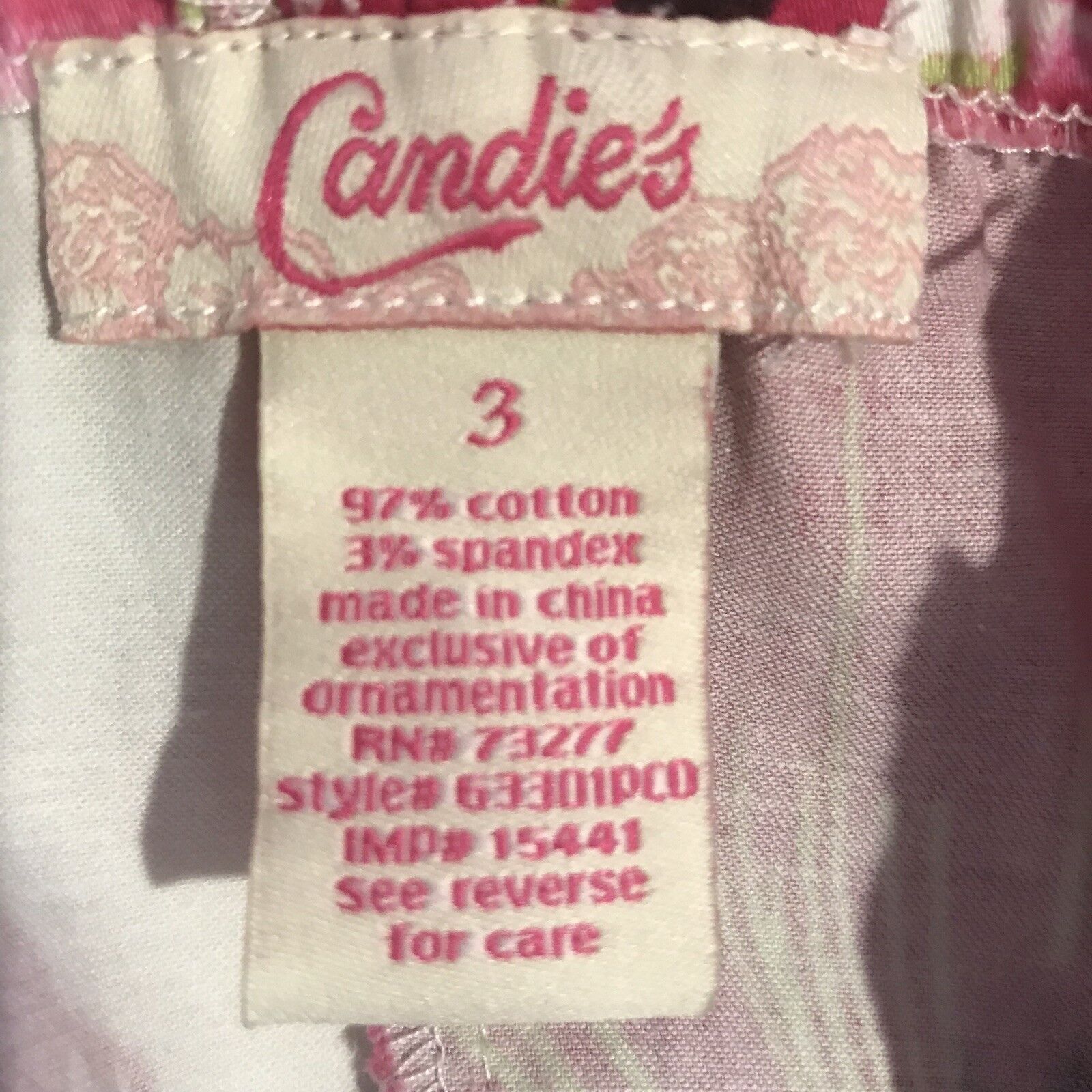 Vintage Candies Pink Floral Fit Flare Skater Midi Dress Sz 3 Pockets Size ONE SIZE - 5 Thumbnail
