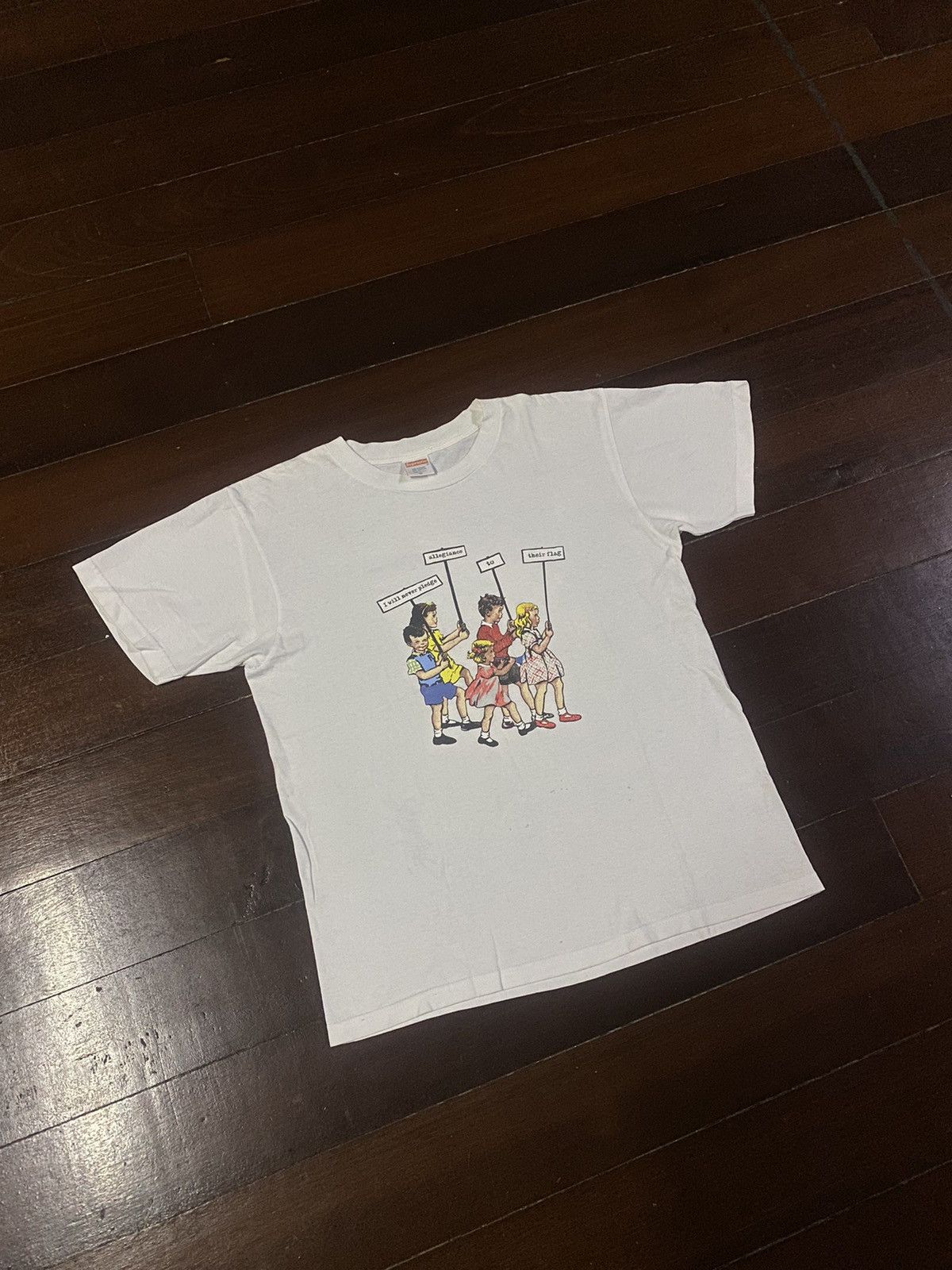 Supreme × Vintage Vintage y2k supreme i will never pledge allegiance tees 08 Size US M / EU 48-50 / 2 - 3 Thumbnail