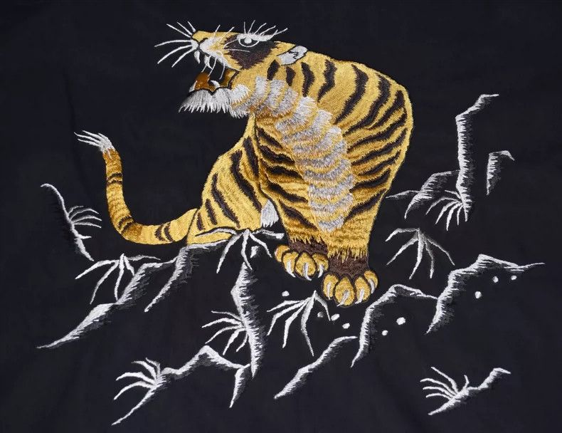 Wacko Maria Wacko maria Embroidered Tiger Roar Hawaiian Long Sleeve Sh Size US M / EU 48-50 / 2 - 5 Thumbnail