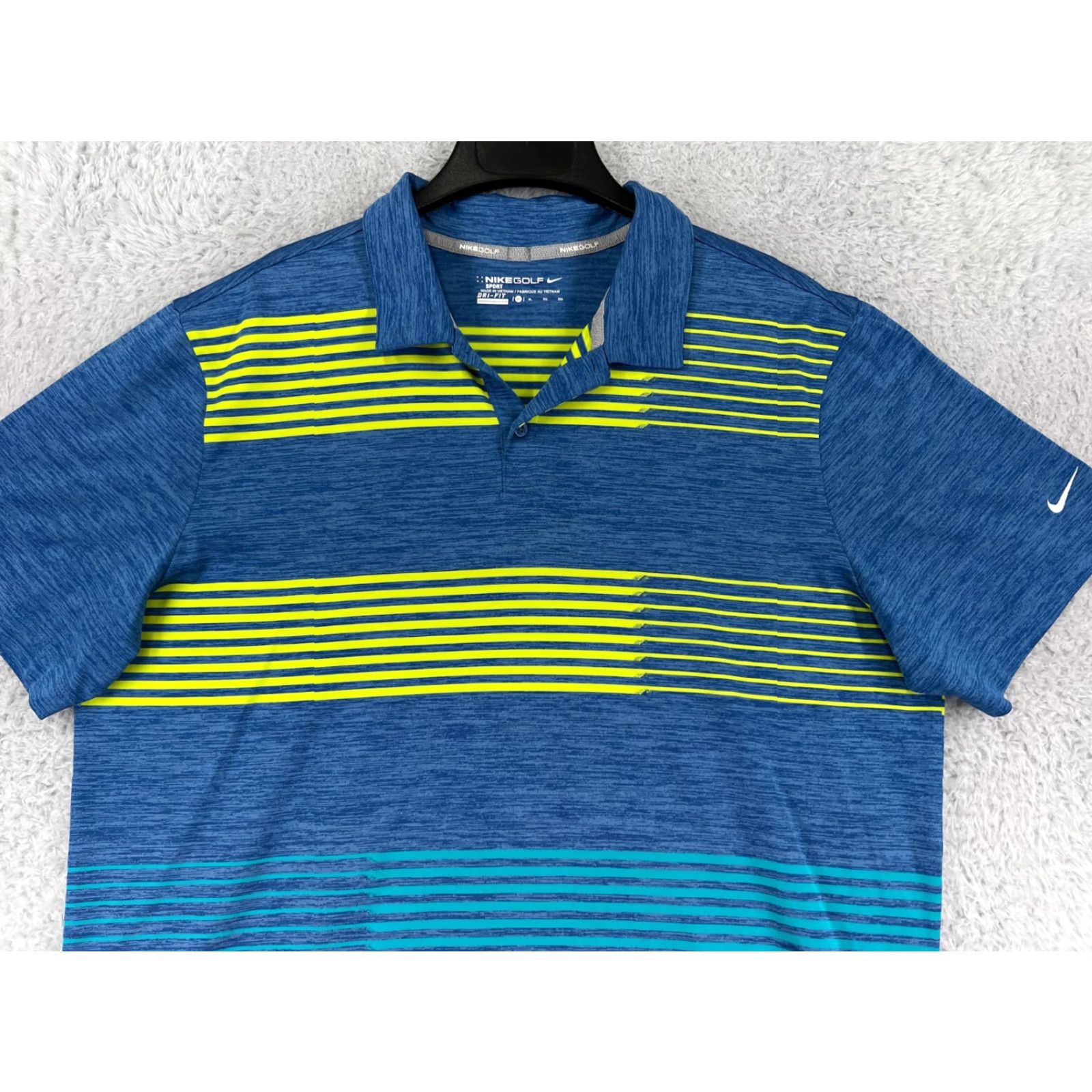 Nike Nike Polo Shirt Mens XL Blue Striped Nike Dri-Fit Golf Polo Shirt Men’s ショ Size US XL / EU 56 / 4 - 5 Thumbnail