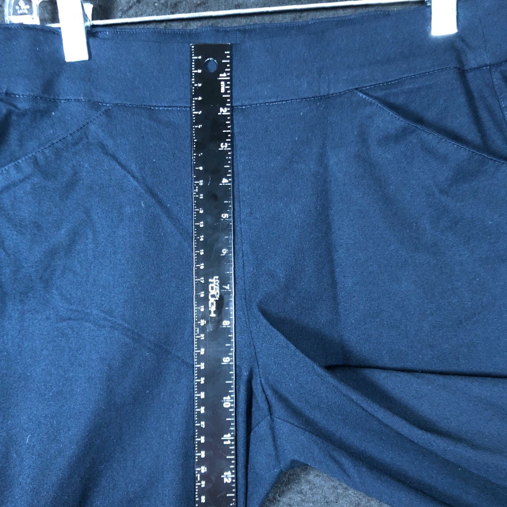 Vintage Chicos Travelers Womens Pants Blue Pull On High Rise Straight Stretch M Pants Womens Medium Blue Straight, High Rise, Pull On Size 24" / US 00 / IT 34 - 7 Thumbnail