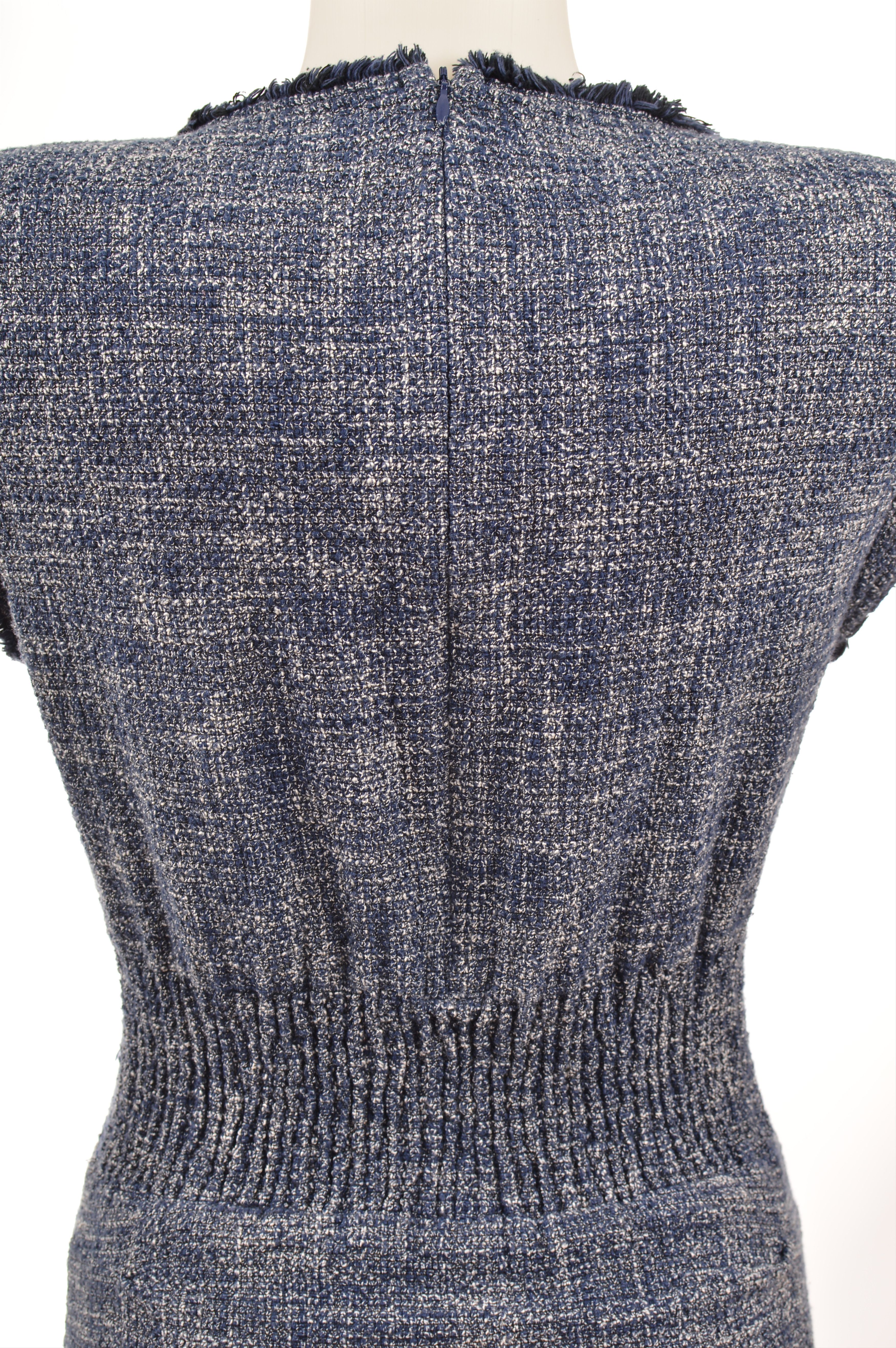 Maje Maje Rought Tweed Blue Dress Size M / US 6-8 / IT 42-44 - 6 Thumbnail