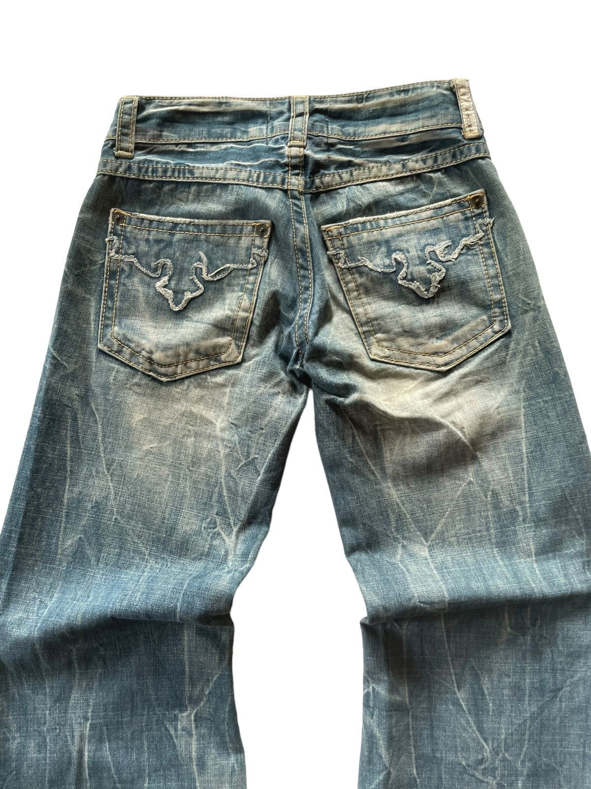 Hysteric Glamour × If Six Was Nine Cooks Japan Mud Wash Flared Wide Leg Jeans Size US 29 - 9 Thumbnail