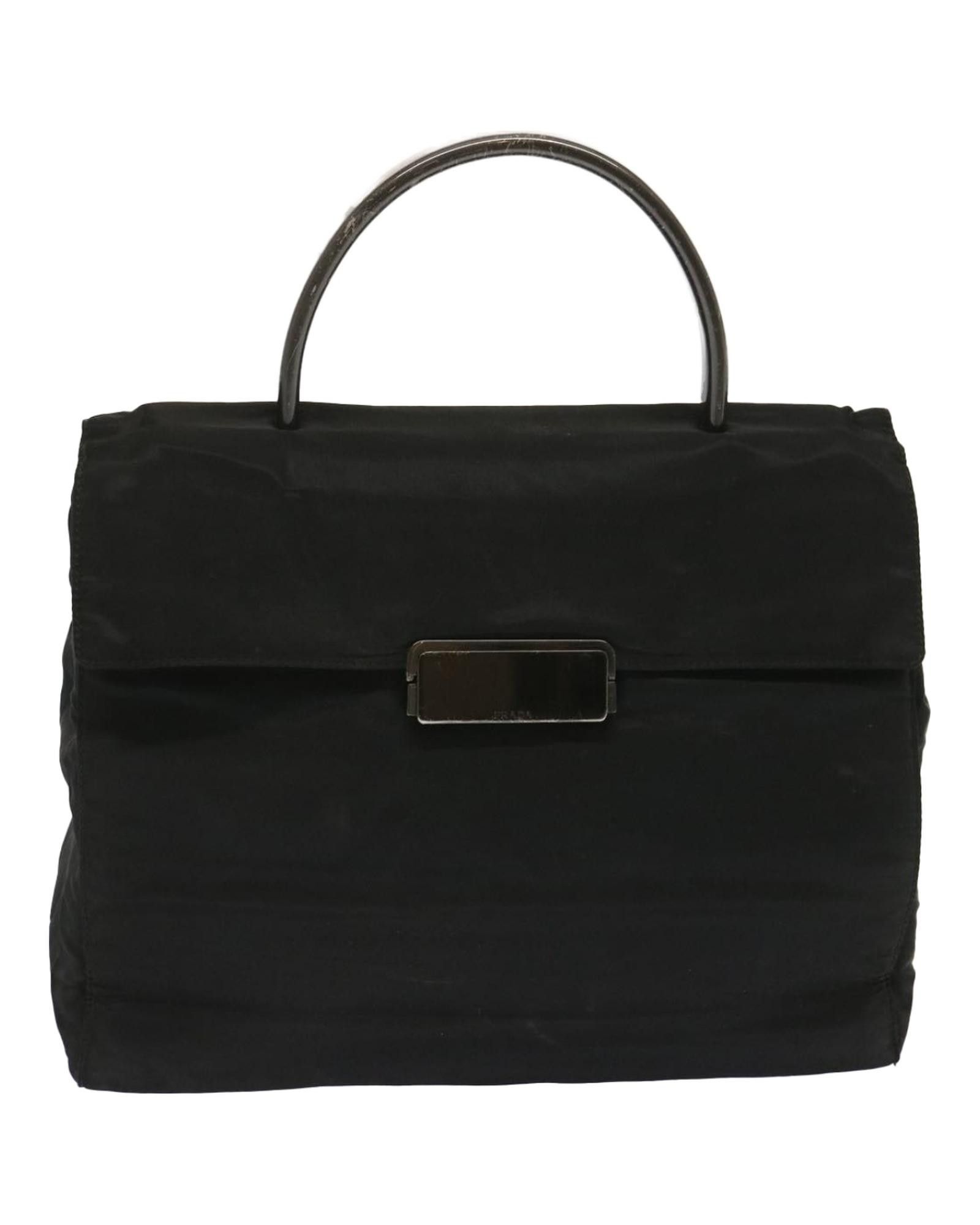 image of Prada Black Nylon Designer Handbag, Women's