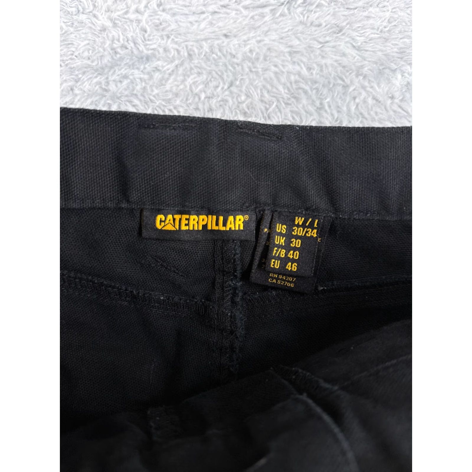 Vintage Caterpillar Pants Mens 30 Black Cargo Straight Leg Cotton Blend Workwear 28x32 Size US 28 / EU 44 - 6 Thumbnail