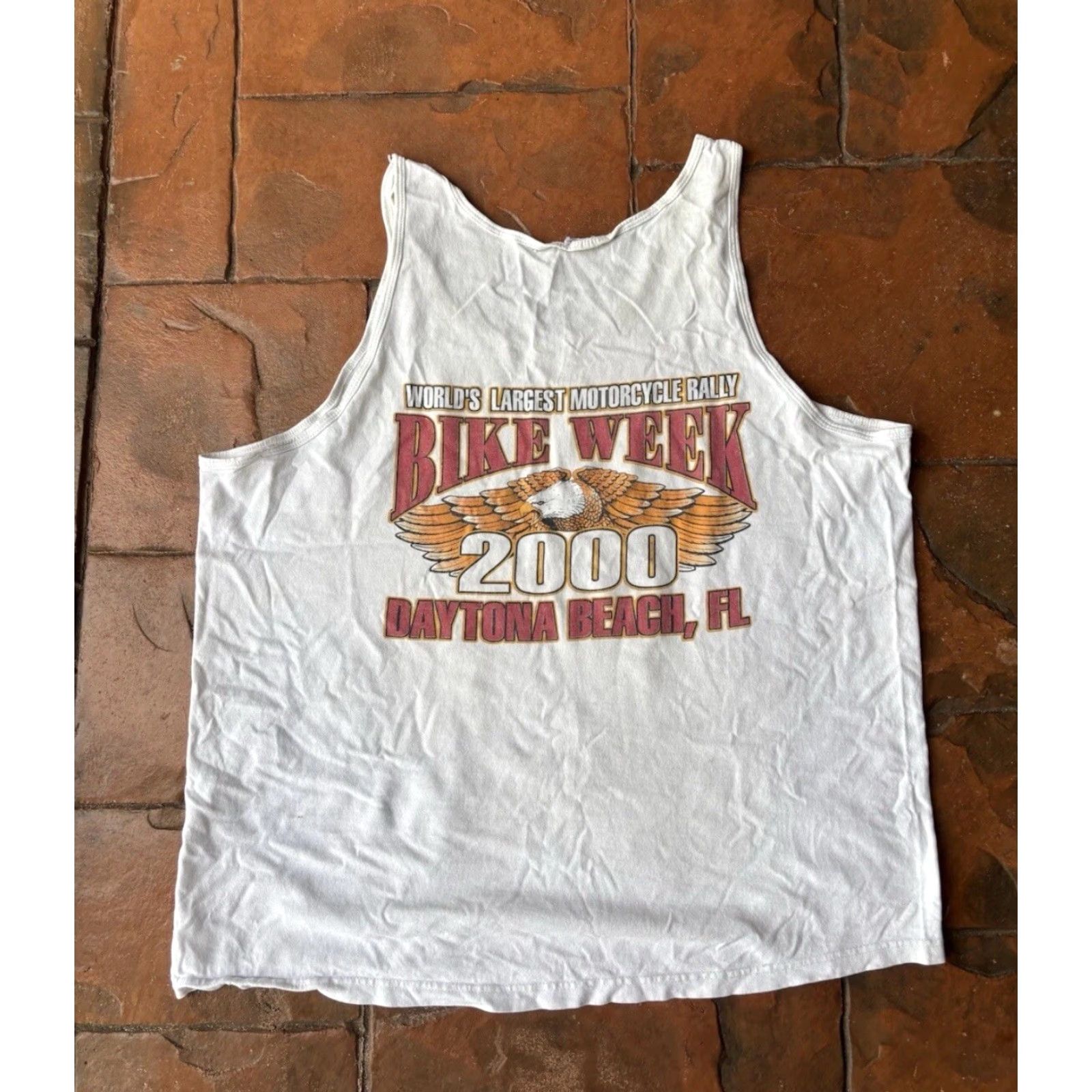 Vintage VINTAGE Bad Boy Bad Toys Bike Week 2000 Sturgis T-Shirt Shirt Medium Biker Mens White Cotton Crew Neck Short Sleeve Size US L / EU 52-54 / 3 - 3 Thumbnail