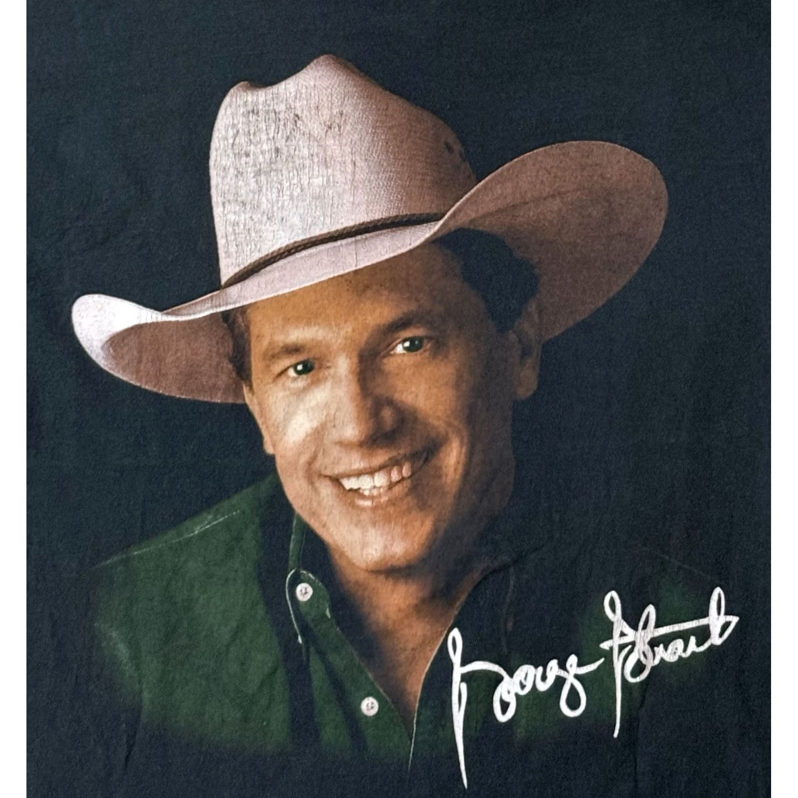 Jerzees VINTAGE George Strait Big Face 1996 Tour Shirt L USA Cowboy Western Shirt Size US L / EU 52-54 / 3 - 3 Thumbnail
