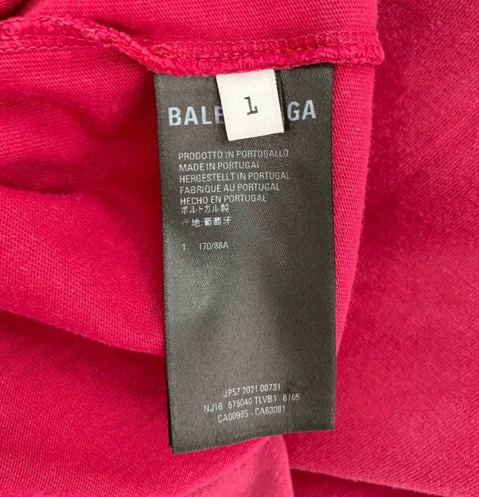 Balenciaga Balenciaga Rose Red Slogan Long Sleeve2412-Nextarrow Size US L / EU 52-54 / 3 - 4 Thumbnail