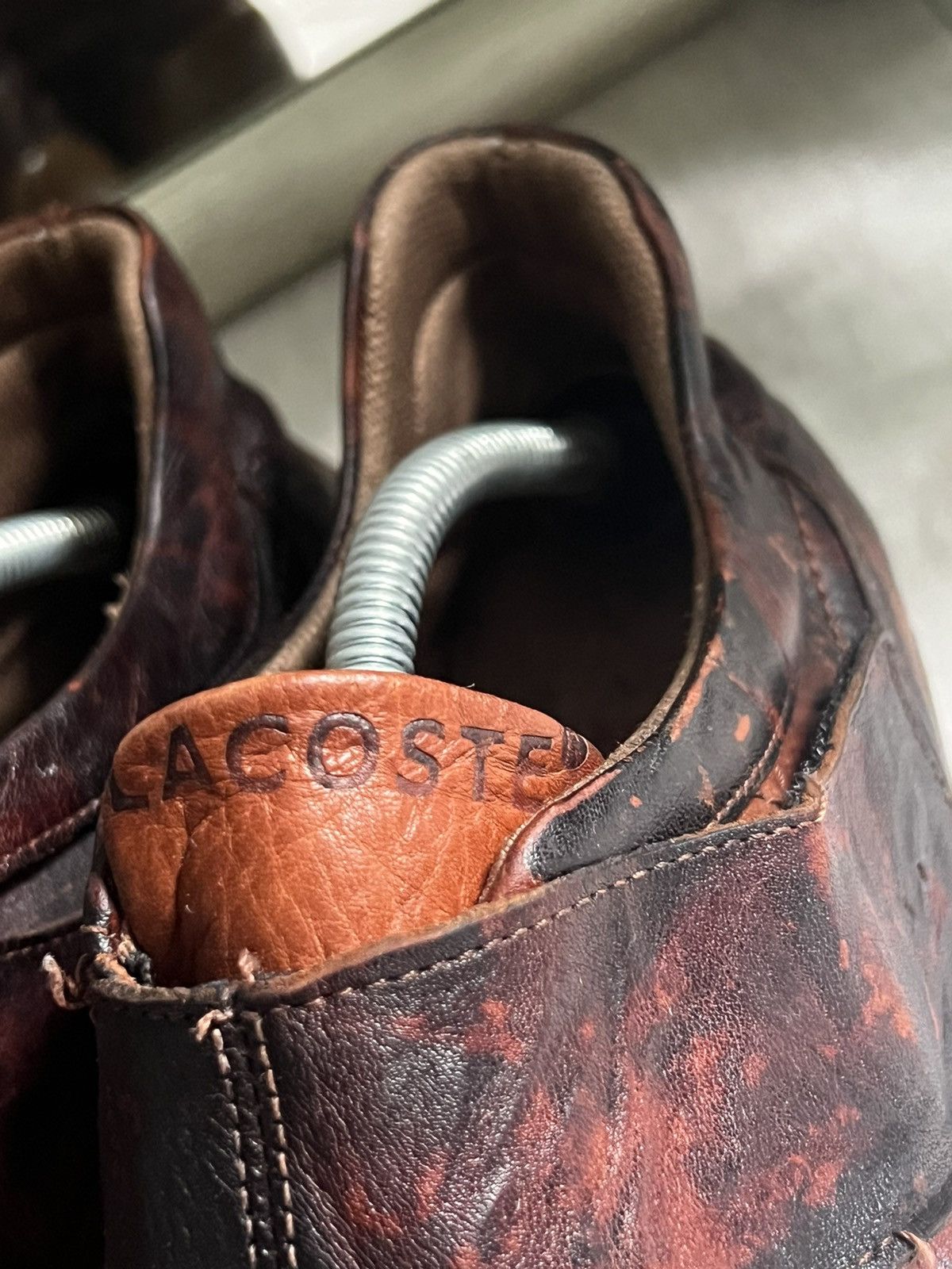 Lacoste 🐊RARE🐊 Vintage Lacoste Leather Brown Crocodile Sneakers Size US 9.5 / EU 42-43 - 5 Thumbnail