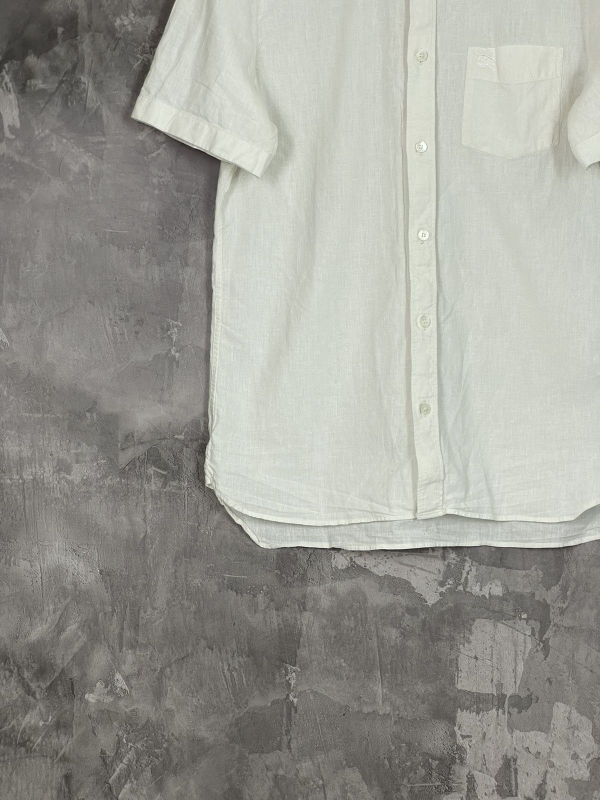 Burberry × Vintage Burberry Brit Avant Garde White Button Up Short sleeve Shirt Size US M / EU 48-50 / 2 - 5 Thumbnail