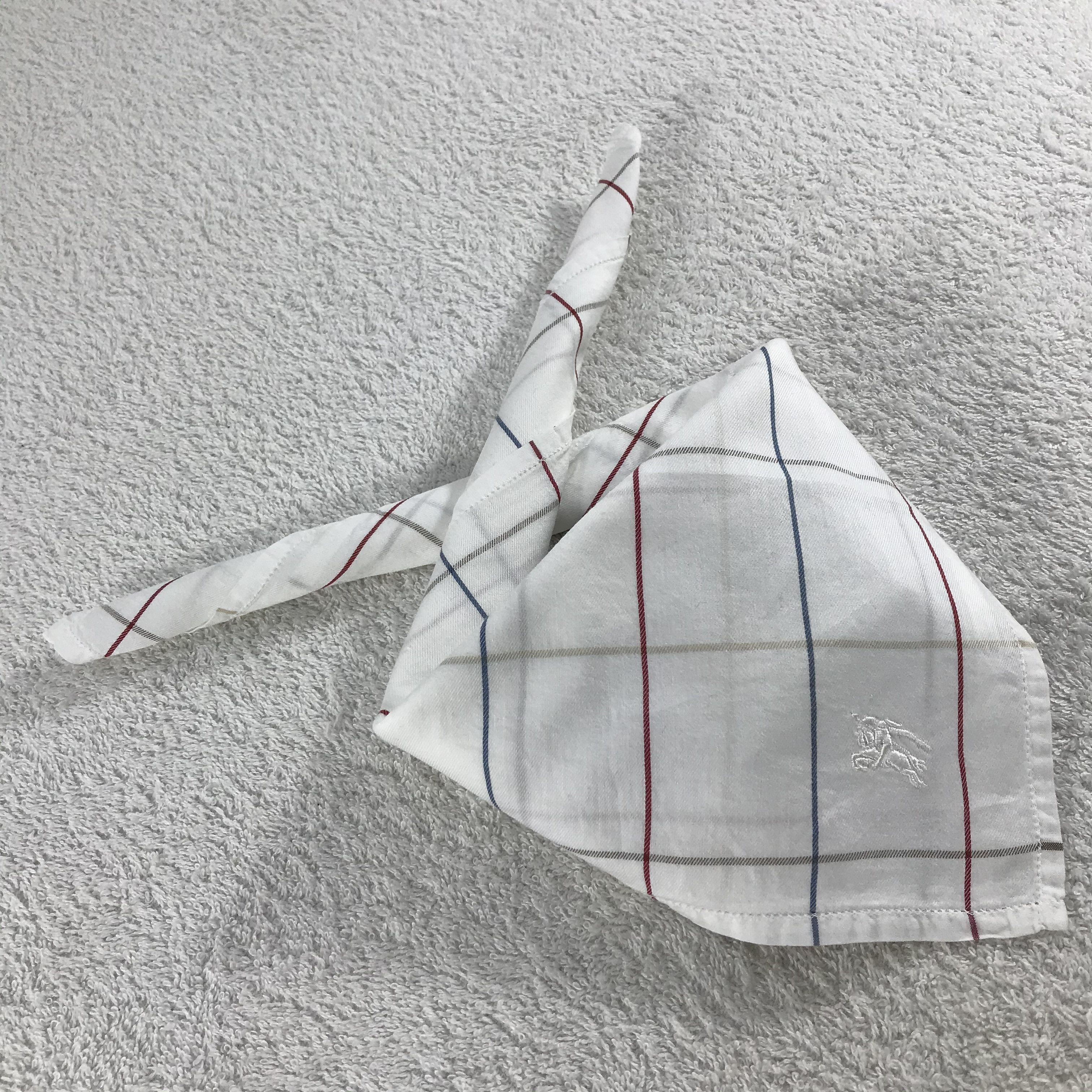 Burberry × Vintage Burberry Bandana / Handkerchief / Neckerchief - S228 Size ONE SIZE - 4 Thumbnail