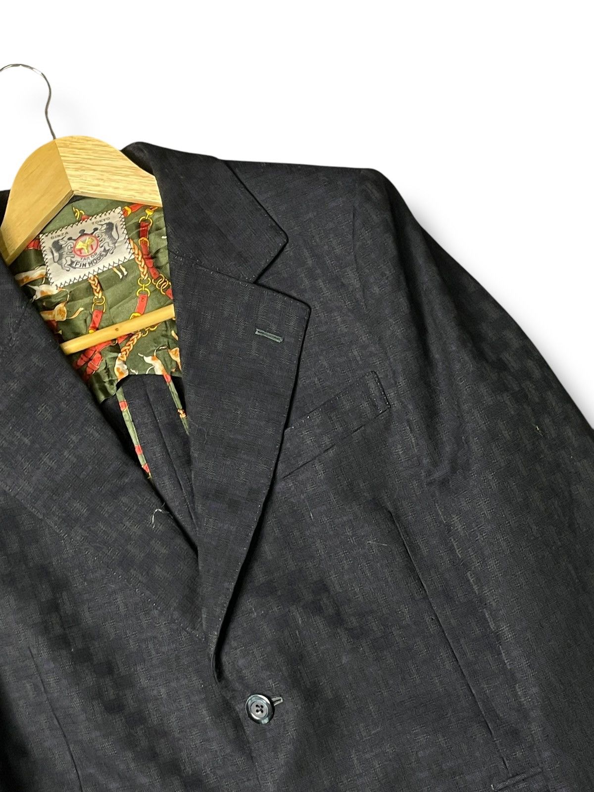 Japanese Brand × Vintage Vintage GINZA TOKYO Embossed Light Blazer (81) Size US XXS / EU 40 - 2 Thumbnail