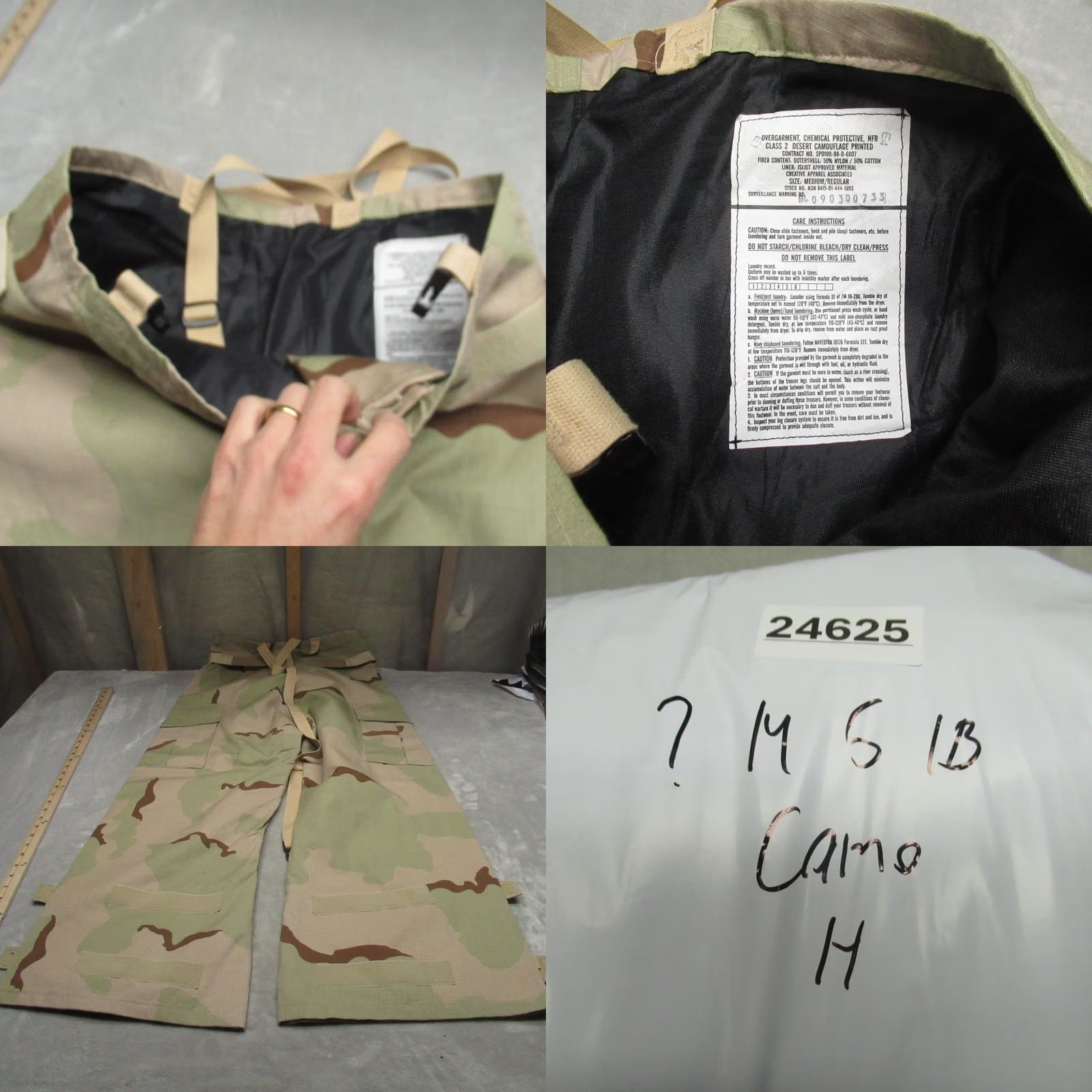Vintage Military Cargo Pants Mens 38 Tan Desert Camouflage Cargo Pants Wide-Leg Military Mens 38x32 Vintage: No Size US 38 / EU 54 - 8 Thumbnail