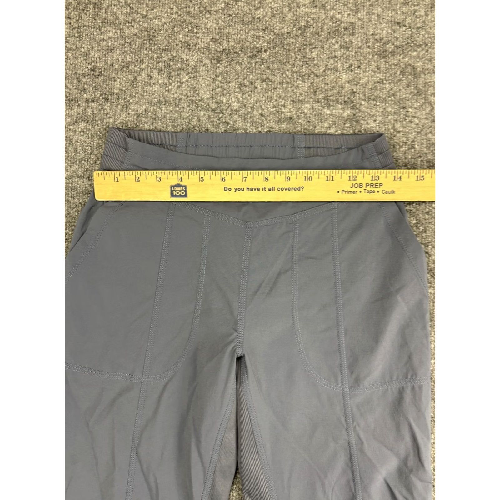 Vintage Indyeva Pants Womens XS Gray Lightweight Tapered Ankle Hiking Zip Pocket Stretch Size 26" / US 2 / IT 38 - 3 Thumbnail