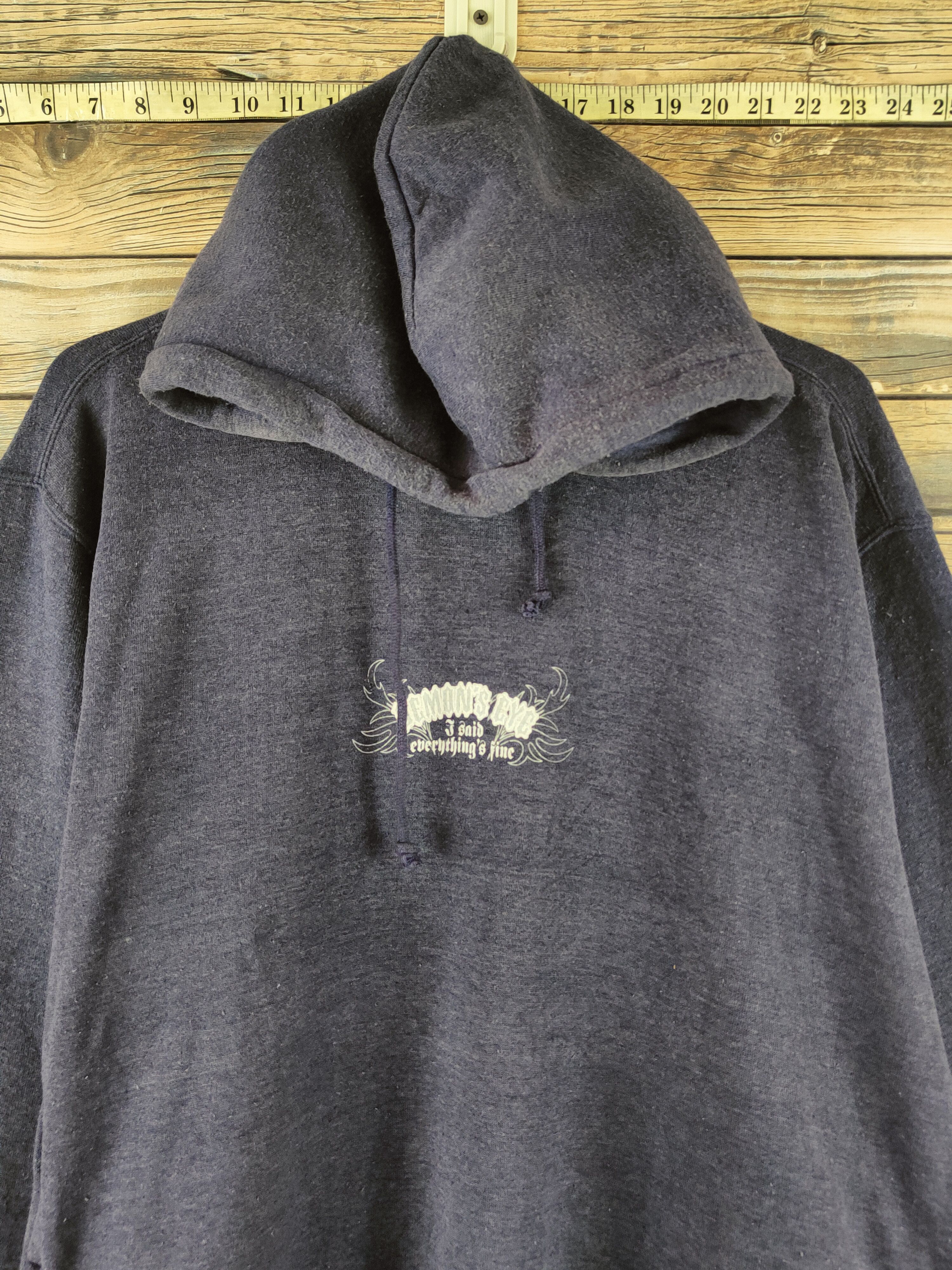 Japanese Brand Vintage Faded by Barcedos Navy Hoodie Sweatshirts Size US L / EU 52-54 / 3 - 2 Thumbnail