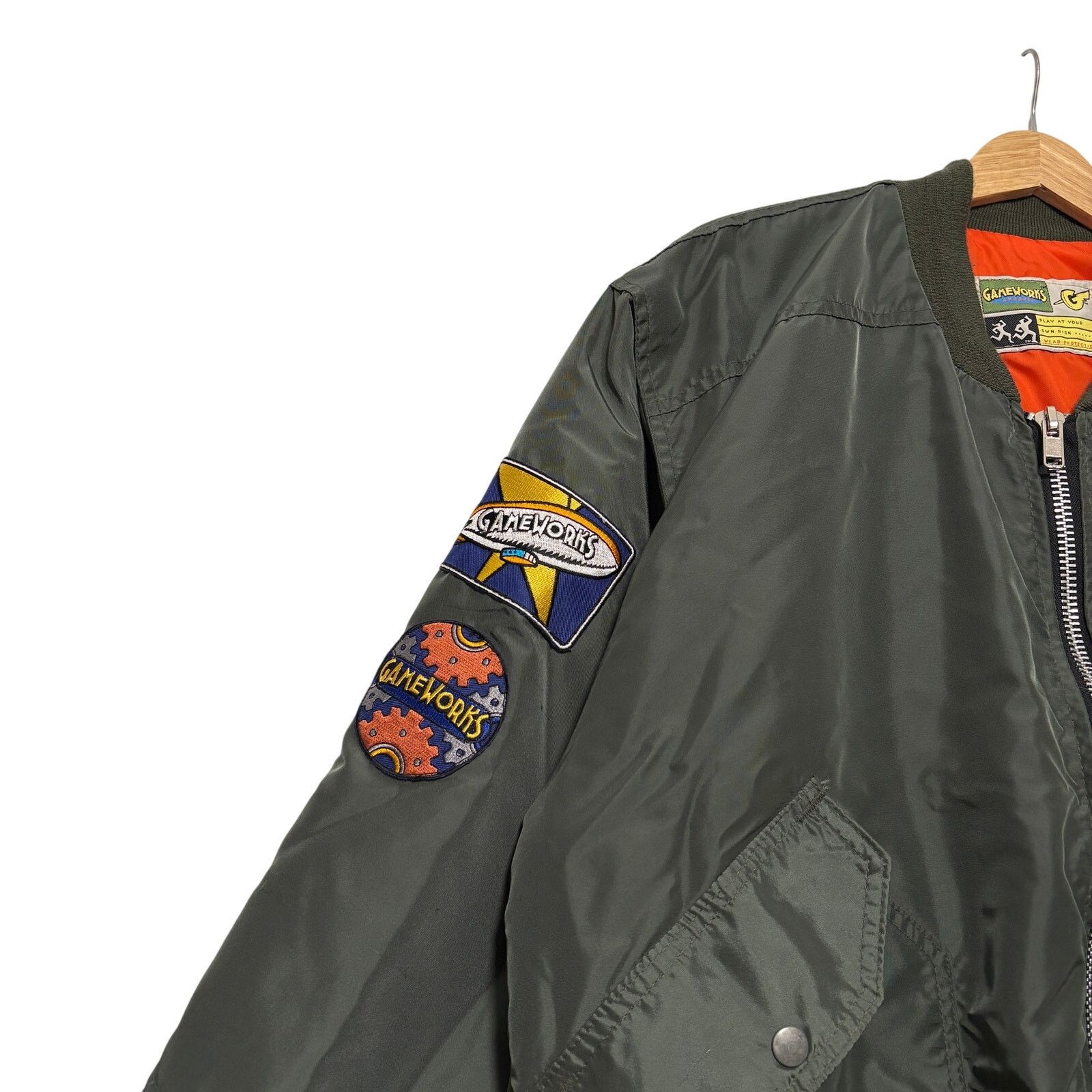 Vintage VTG 90's Sega Gameworks Green Reversible Bomber Jacket XL Size US XL / EU 56 / 4 - 3 Thumbnail