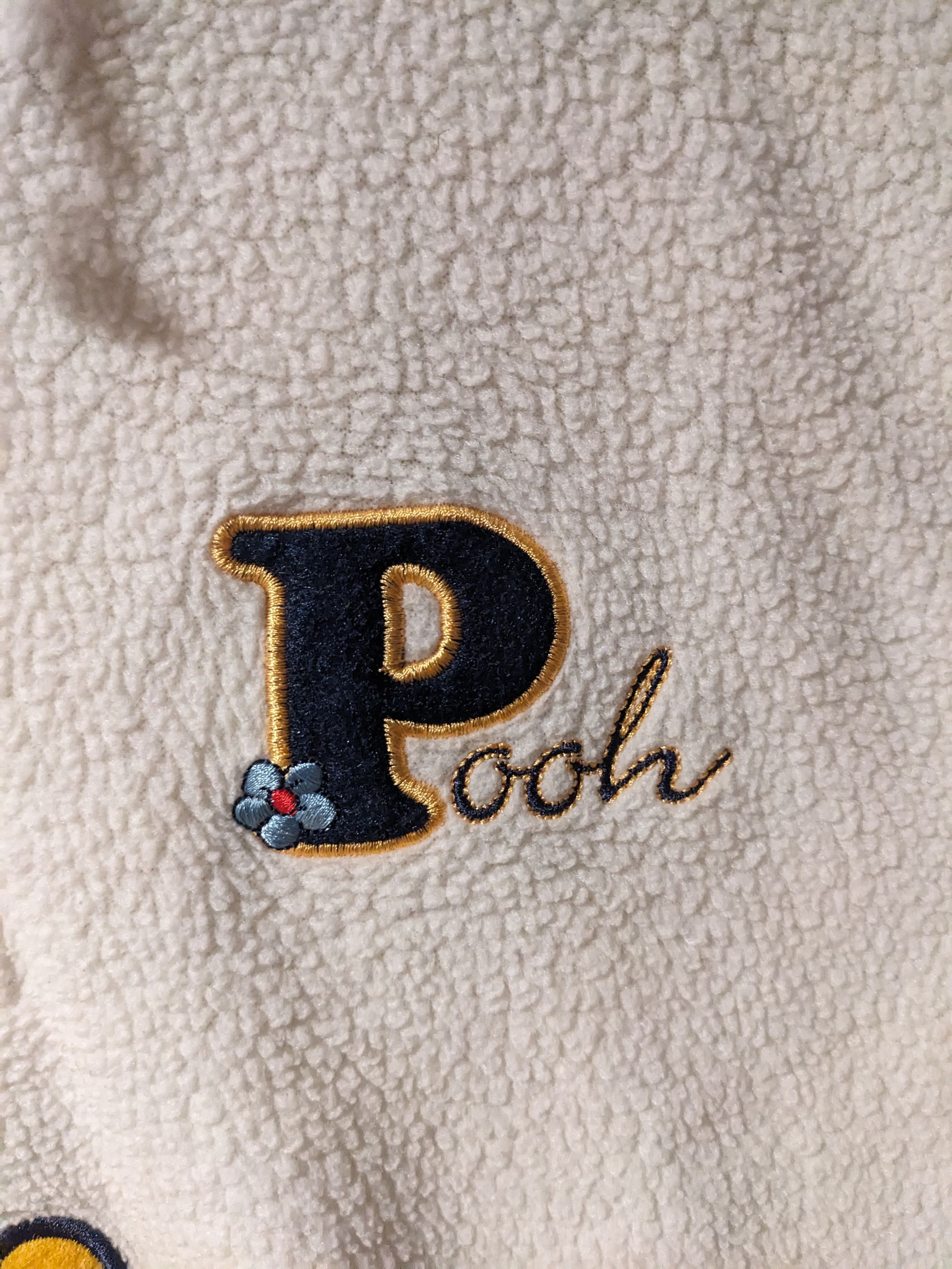 Disney × Vintage Vintage 2010's Winnie the Pooh Fleece Half Zip Sweater Size US XL / EU 56 / 4 - 4 Thumbnail