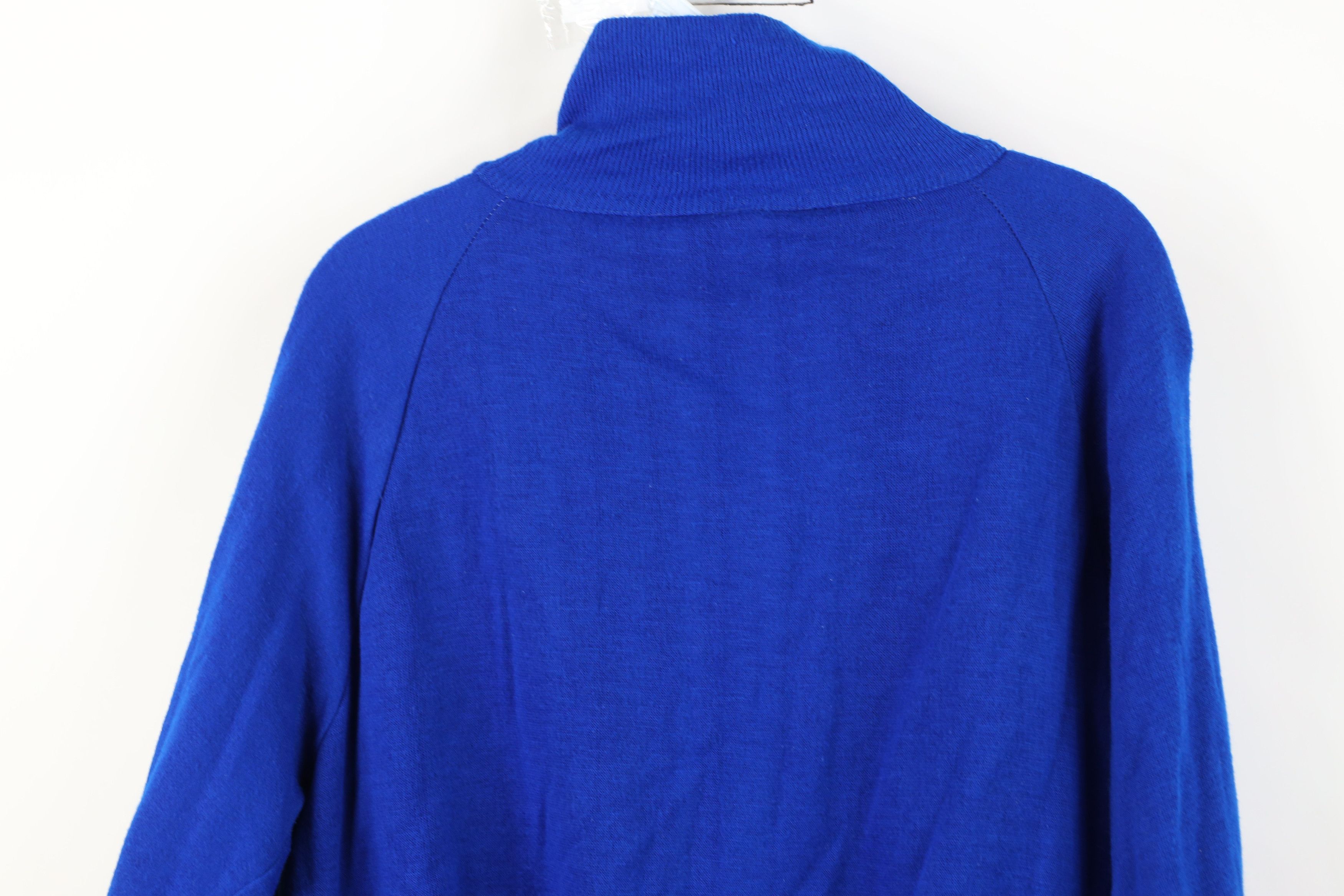 Vintage Vintage 70s Streetwear Warm Up Soccer Track Jacket Blue USA Size US L / EU 52-54 / 3 - 15 Thumbnail