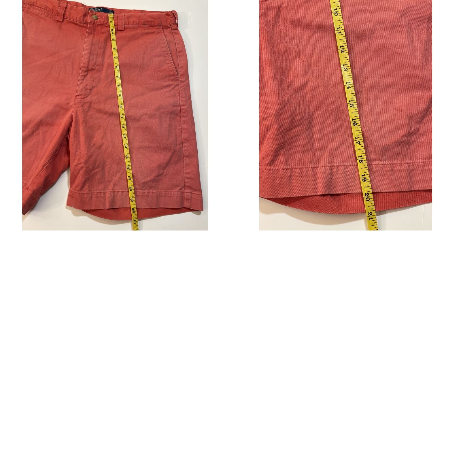 Polo Ralph Lauren VINTAGE Polo Ralph Lauren Mens Chino Shorts 90s Casual Flat Front Cotton 35 Red Logo Embroidered 80s 90s American Preppy Mens Size US S / EU 44-46 / 1 - 8 Thumbnail