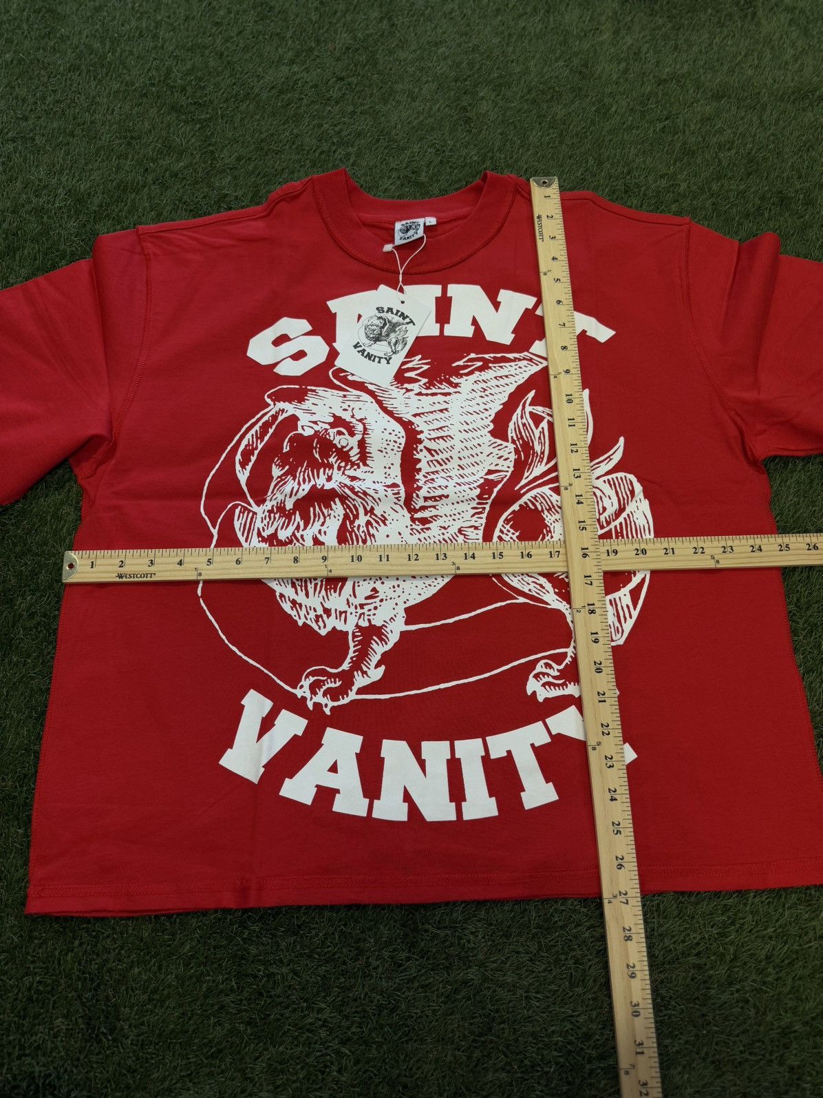 Saint Vanity Saint Vanity Red White Tee Shirt Size Large (NEW) Size US L / EU 52-54 / 3 - 7 Thumbnail