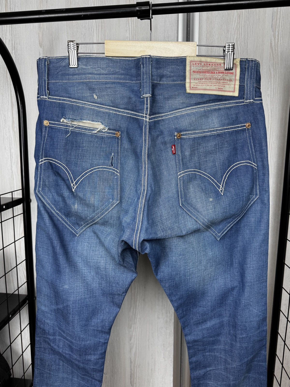 Levi's Vintage Clothing LEVI'S Patented Riveted Duck May 1873 Distressed Denim Jeans Size US 36 / EU 52 - 7 Thumbnail