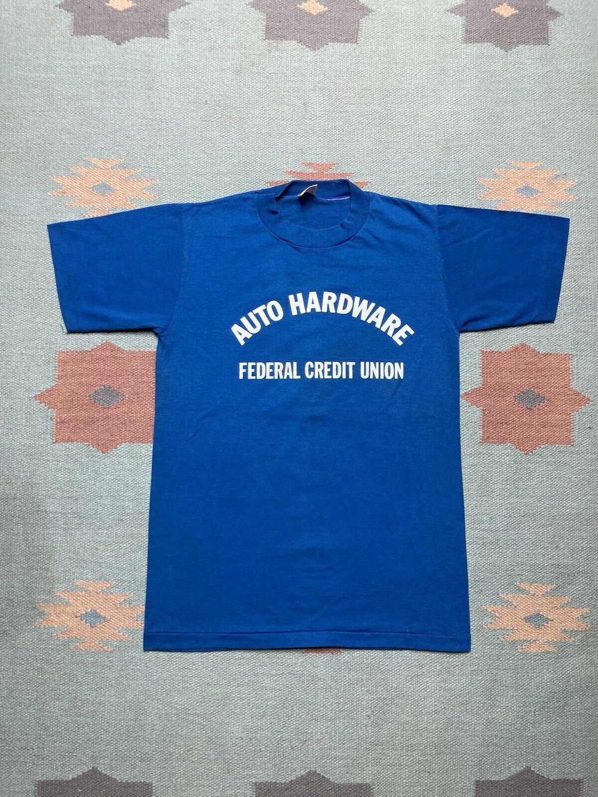 Vintage VTG 80s t shirt auto hardware credit Union thin distress S Size US S / EU 44-46 / 1 - 1 Thumbnail