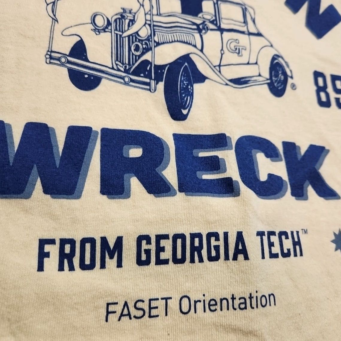 Vintage VINTAGE Georgia Tech Ramblin' Wreck T-shirt Gold Medium Yellow Jackets Print Graphic Shirt Regular Men Size US M / EU 48-50 / 2 - 3 Thumbnail