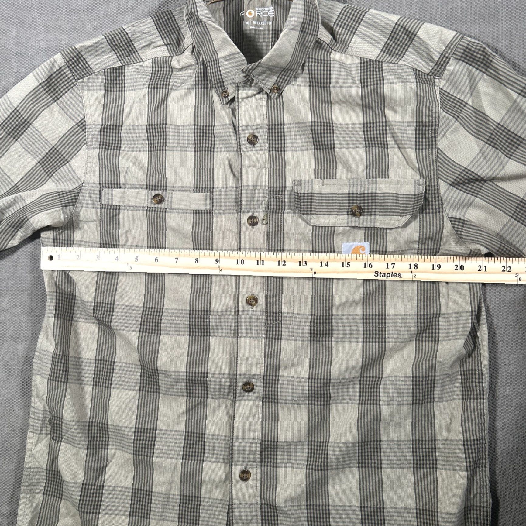 Carhartt VINTAGE Carhartt Shirt Mens M Short Sleeve Force Relax Workwear Vented Tan Plaid Size US M / EU 48-50 / 2 - 6 Thumbnail