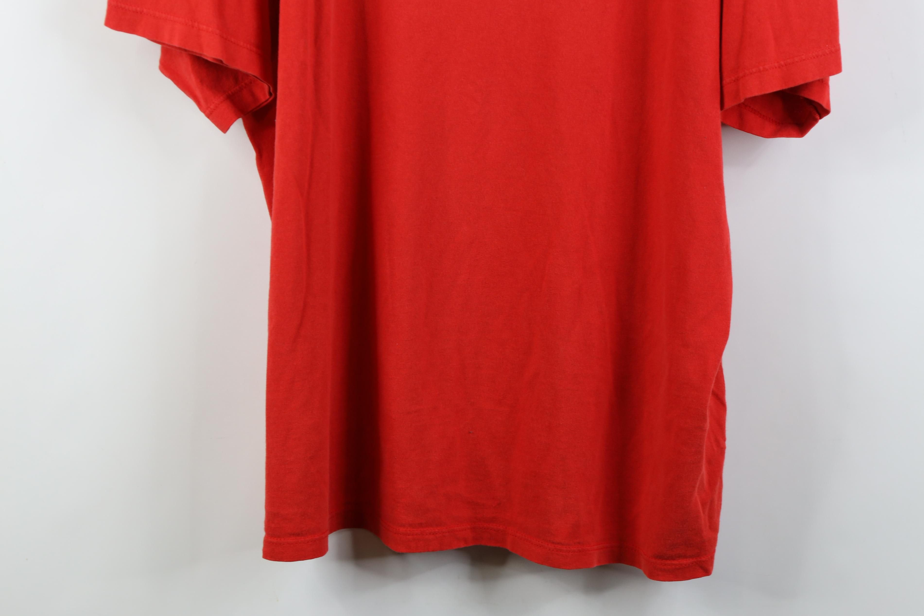Nike Vintage 90s Nike Spell Short Sleeve T-Shirt Red Cotton USA Size US XL / EU 56 / 4 - 3 Thumbnail