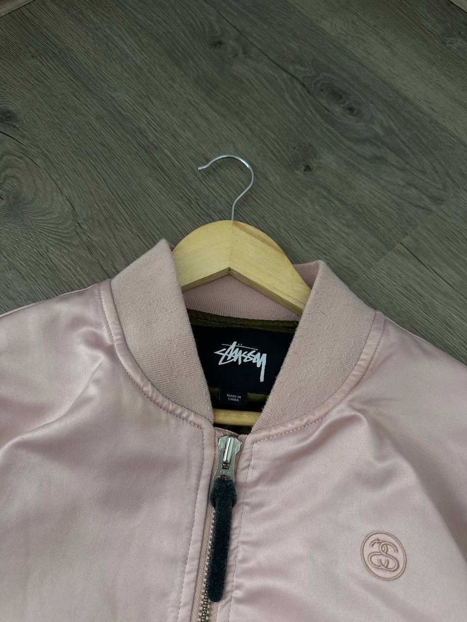 Stussy × Vintage Vintage Stussy Pink Distressed Bomber Jacket Size M / US 6-8 / IT 42-44 - 10 Thumbnail