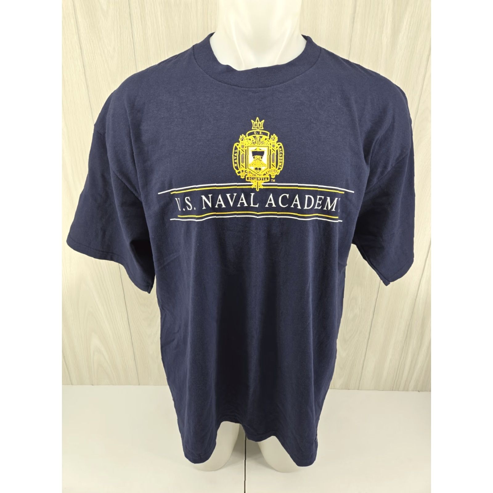 Jansport VINTAGE Jansport US Naval Academy Shirt Mens XL Blue Graphic Spellout 90s Size US XL / EU 56 / 4 - 2 Thumbnail