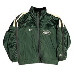 Vintage Jets Starter Jacket L 90s New York Jets NFL Puffer 