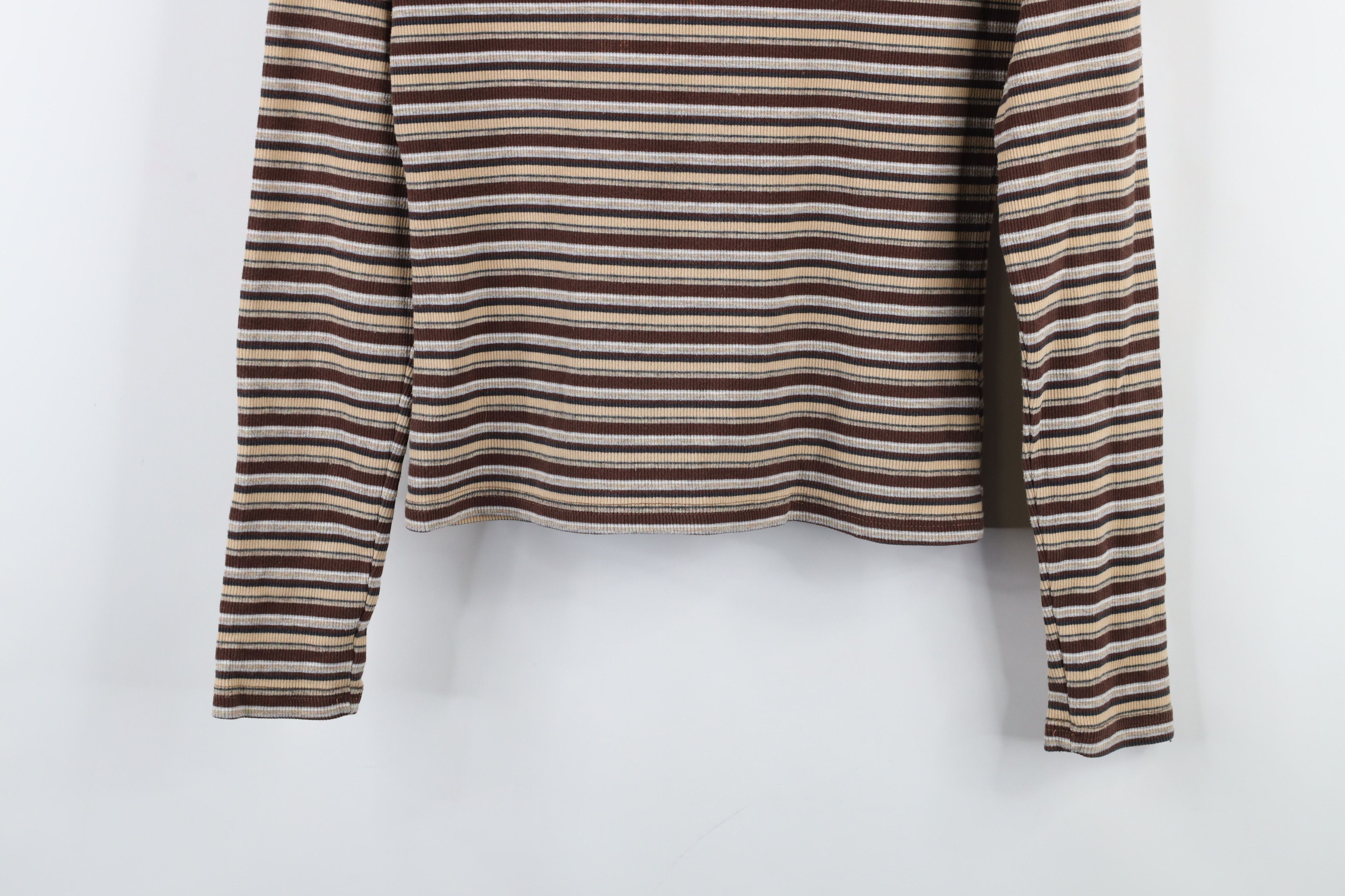 Vintage Vintage 90s Streetwear Ribbed Stretch Turtleneck T-Shirt Size M / US 6-8 / IT 42-44 - 3 Thumbnail
