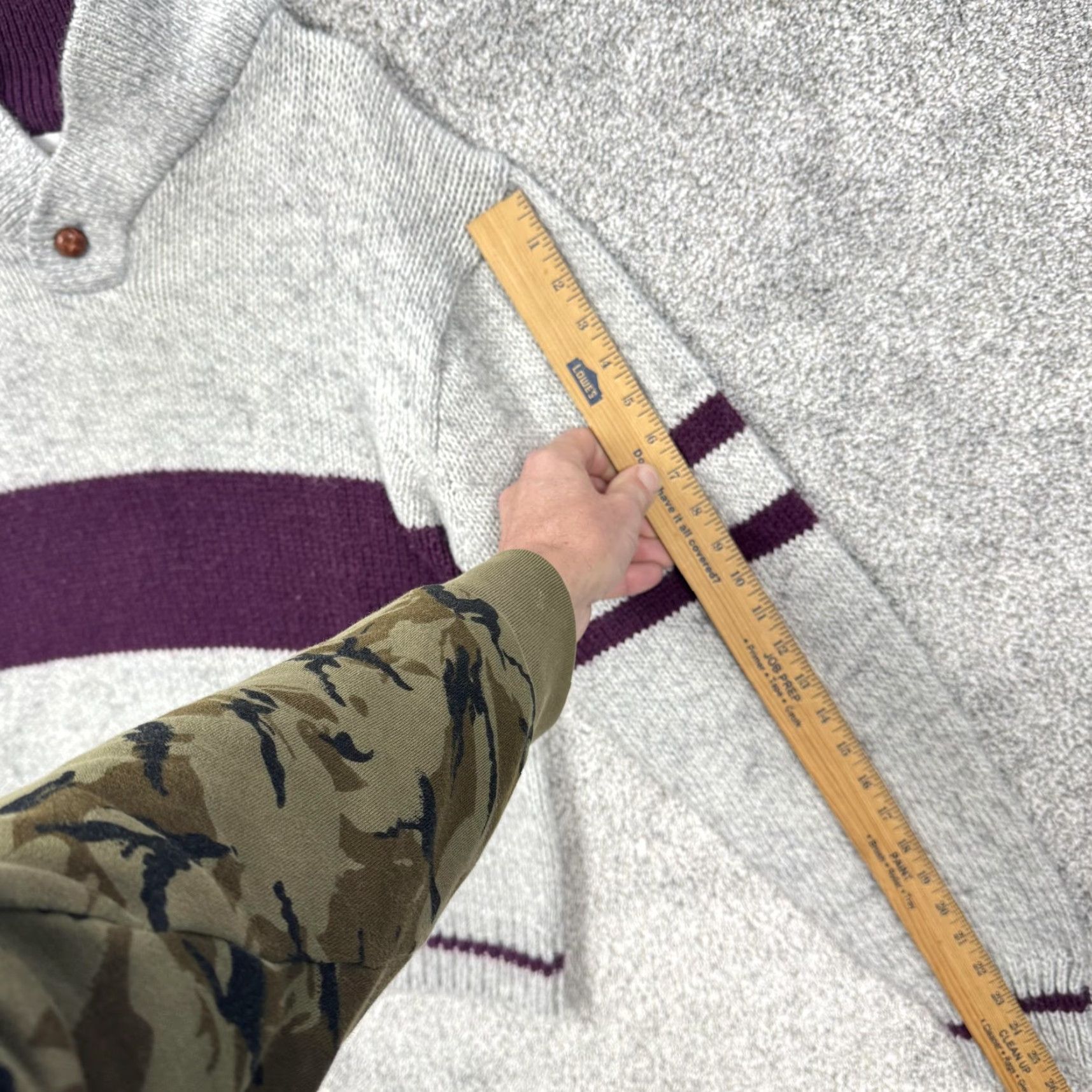 Vintage VINTAGE Chapel Hill Sweater Male Medium Shawl Collar Striped Gray Maroon Knit Pullover College Preppy Grandpacore Mens Shirts Size US M / EU 48-50 / 2 - 3 Thumbnail