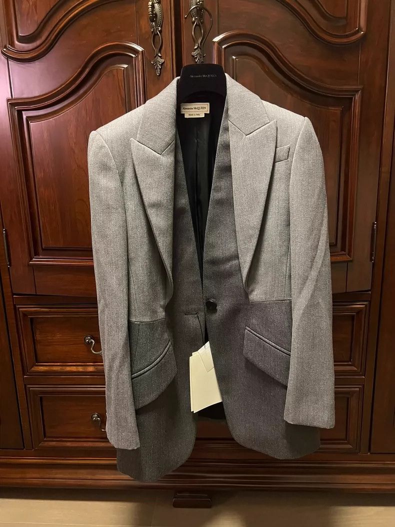 Alexander McQueen Alexander McQueen Gray Suit Jacket with Dust Bag- DMC Size US M / EU 48-50 / 2 - 1 Thumbnail