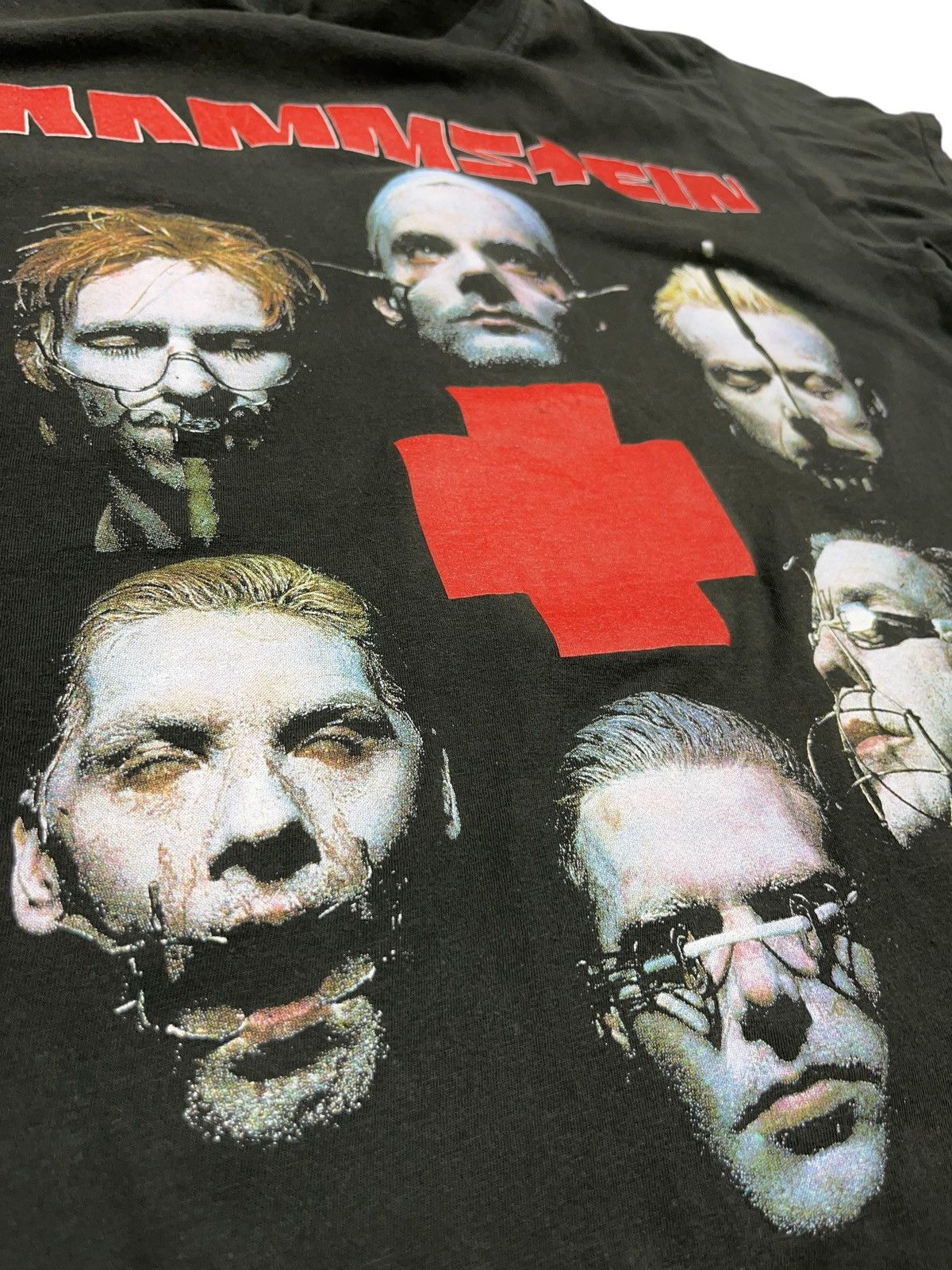 Band Tees Vintage 90s Rammstein Sehnsucht Big Face T-shirt Size US L / EU 52-54 / 3 - 8 Thumbnail