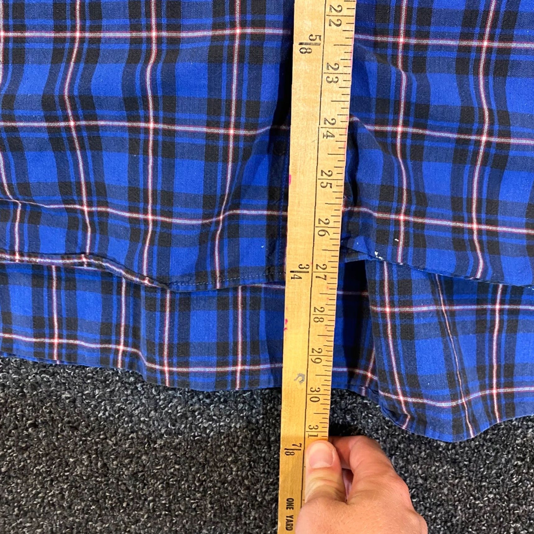 Vintage World Island Shirt Men Large Blue Black Plaid Button-Down Pocket Western Fishing Shirt Size US L / EU 52-54 / 3 - 7 Thumbnail