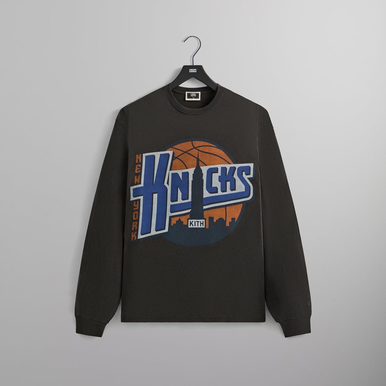 Kith for the NY Knicks City Vintage Long Sleeve Tee Black XL