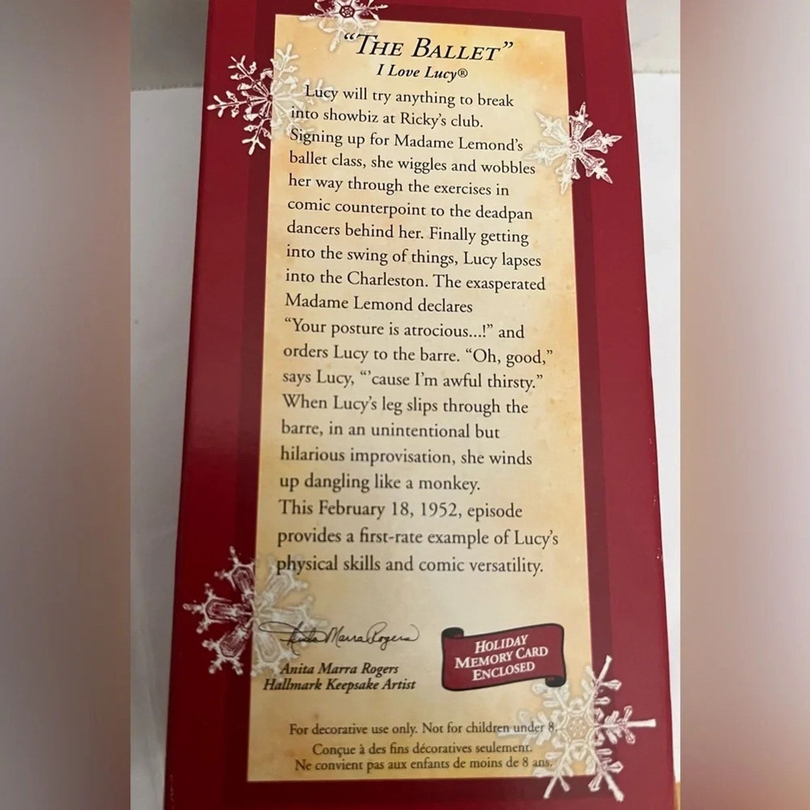The Unbranded Brand I Love LucyHallmark Keepsake ornament-"The Ballet” Size ONE SIZE - 6 Thumbnail