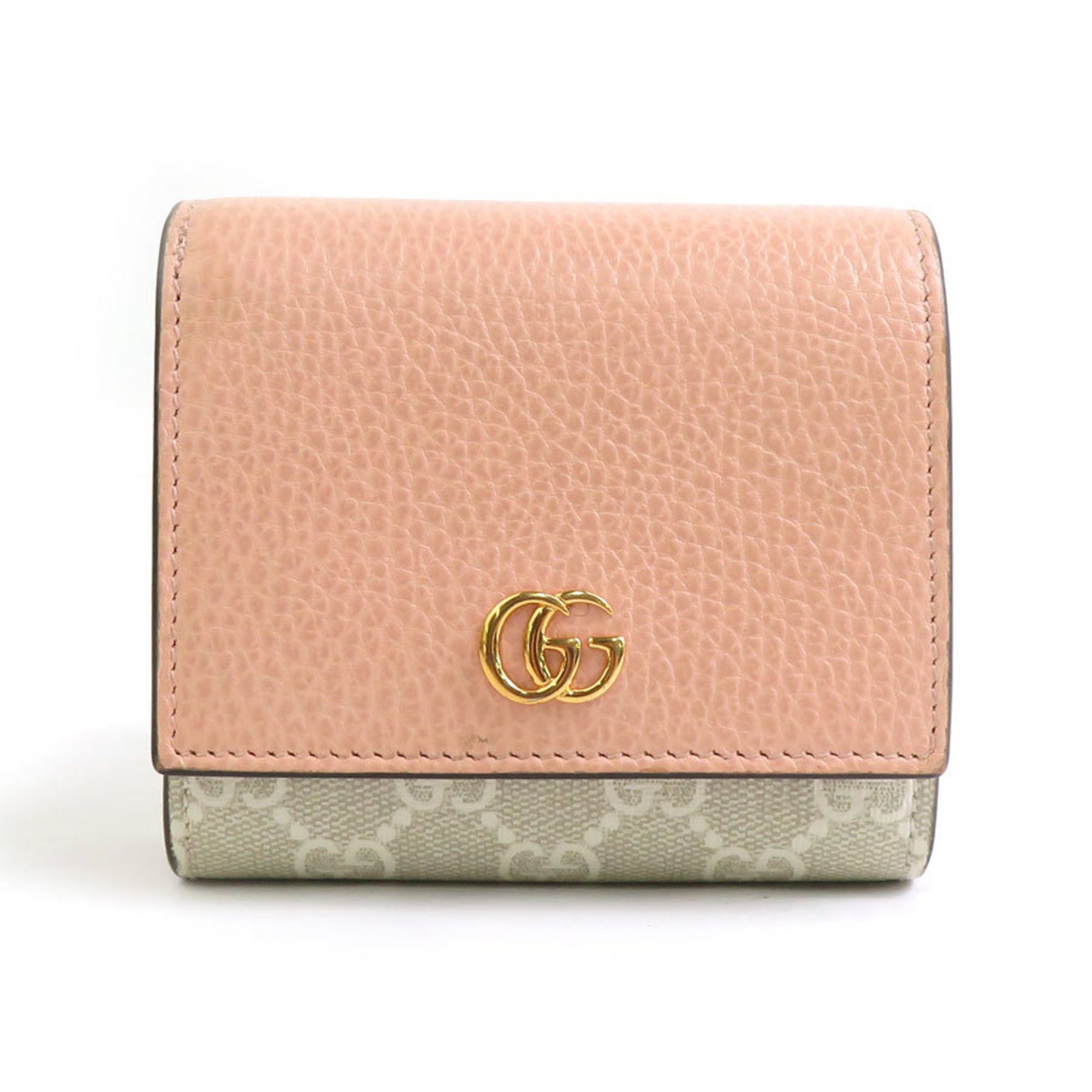 Gucci Gucci GG Marmont Leather Bi-fold Wallet in Pink and Beige, Women's, 598587 56252a Size ONE SIZE - 1 Thumbnail