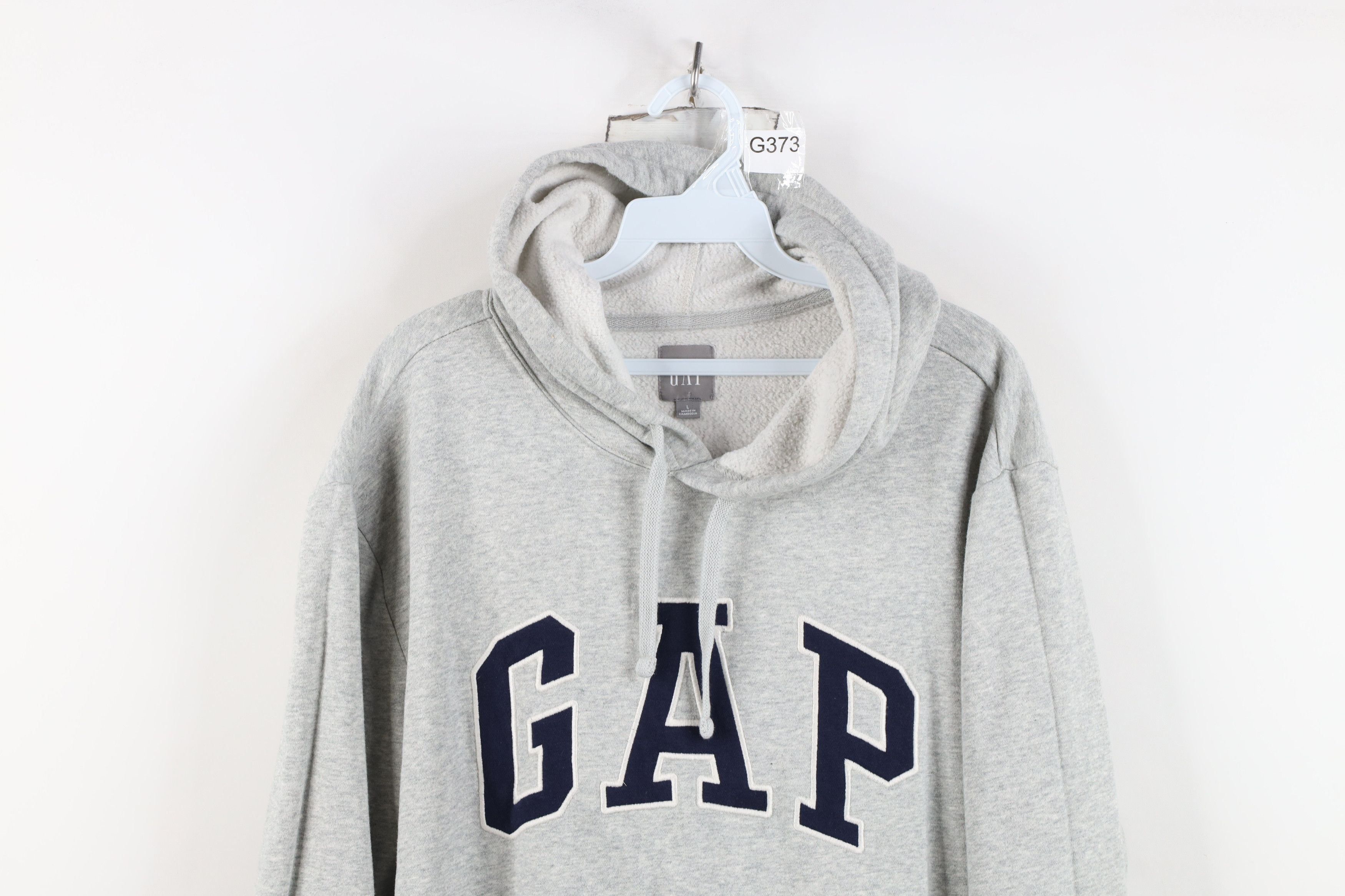 Gap Vintage Y2K Gap Spell Out Hoodie Sweatshirt Heather Gray Size US L / EU 52-54 / 3 - 2 Thumbnail