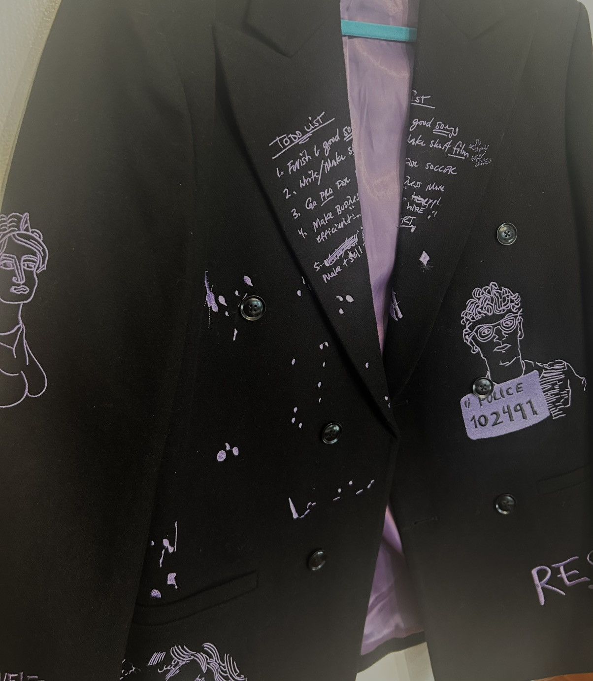 KidSuper Kidsuper Studio Double Breasted Embroidery Blazer XL Size 44R - 3 Thumbnail