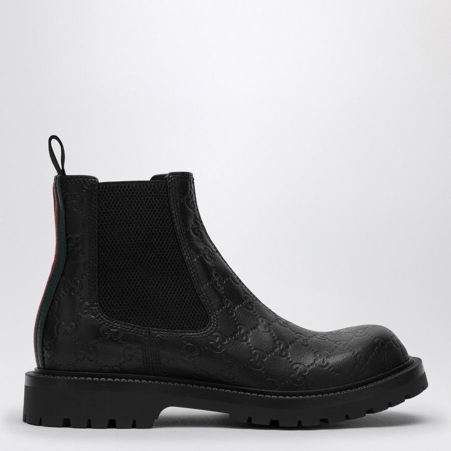 Gucci o1d2blof0525 Leather Ankle Boots in Black Size US 8 / EU 41 - 1 Thumbnail
