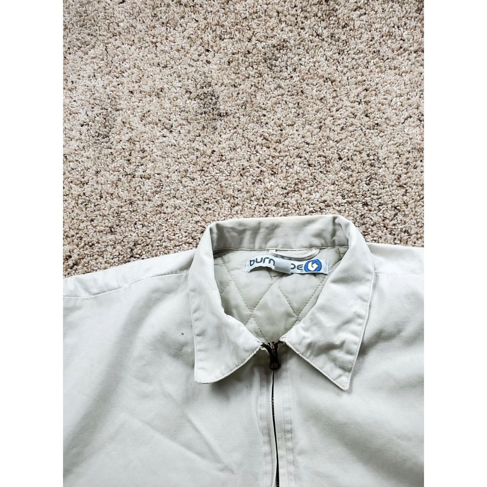 Burnside VINTAGE Burnside Jacket Mens L Beige Full Zip Quilted Workwear Skater Y2K Size US L / EU 52-54 / 3 - 6 Thumbnail