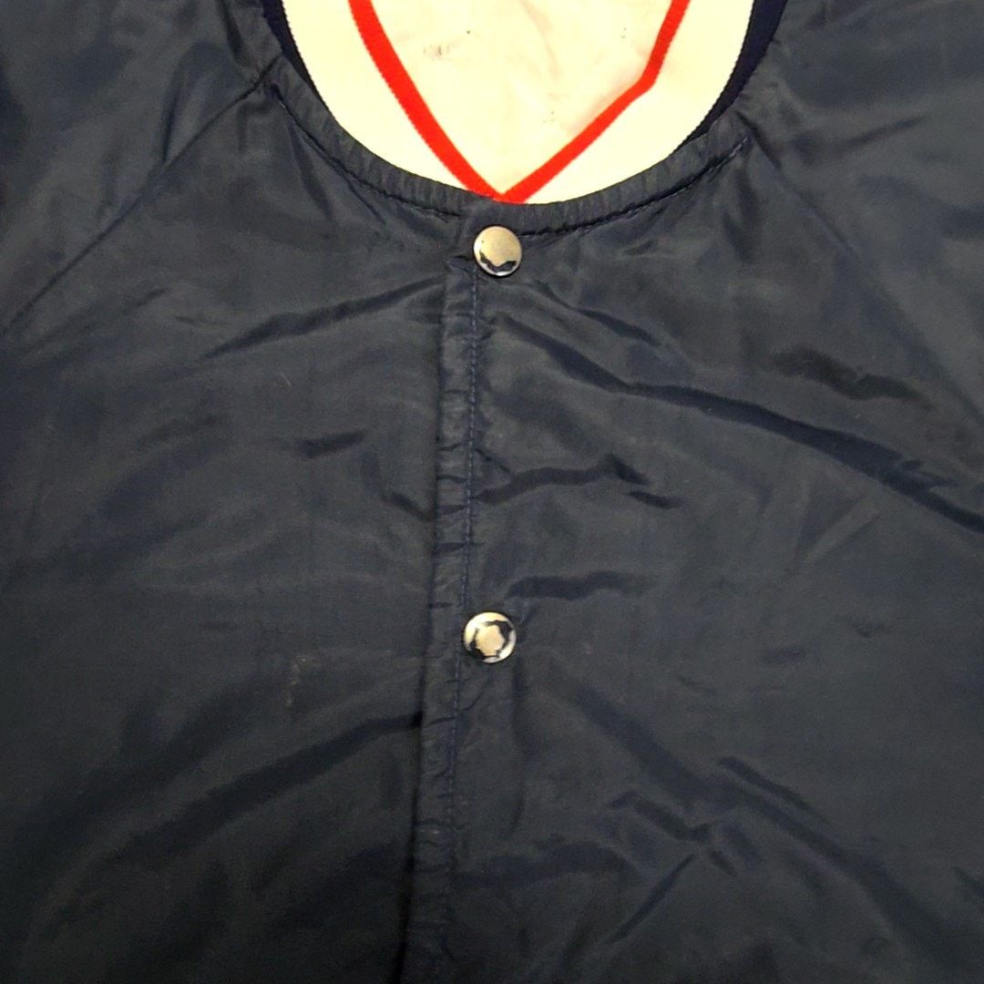 Vintage Vintage Bomber Snap Blue Button Striped Cuffs 80s L Jacket Size US L / EU 52-54 / 3 - 8 Thumbnail
