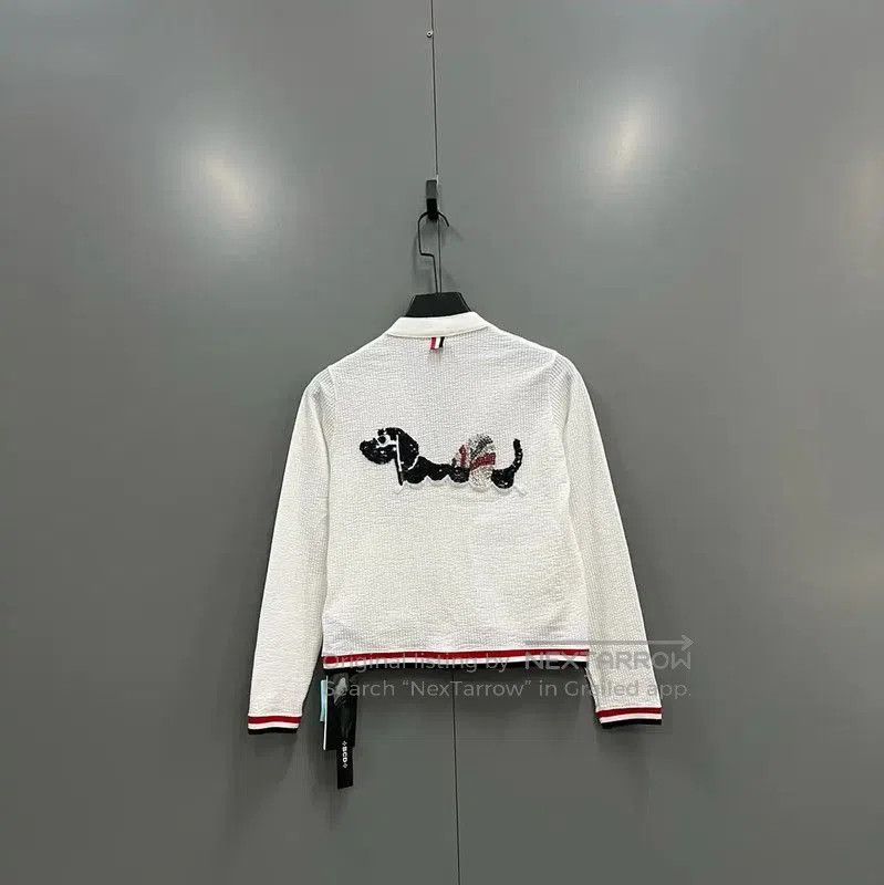 Thom Browne Thom Browne White Cotton Cropped Cardigan for Women . Size XXS / US 00 / IT 34 - 6 Thumbnail