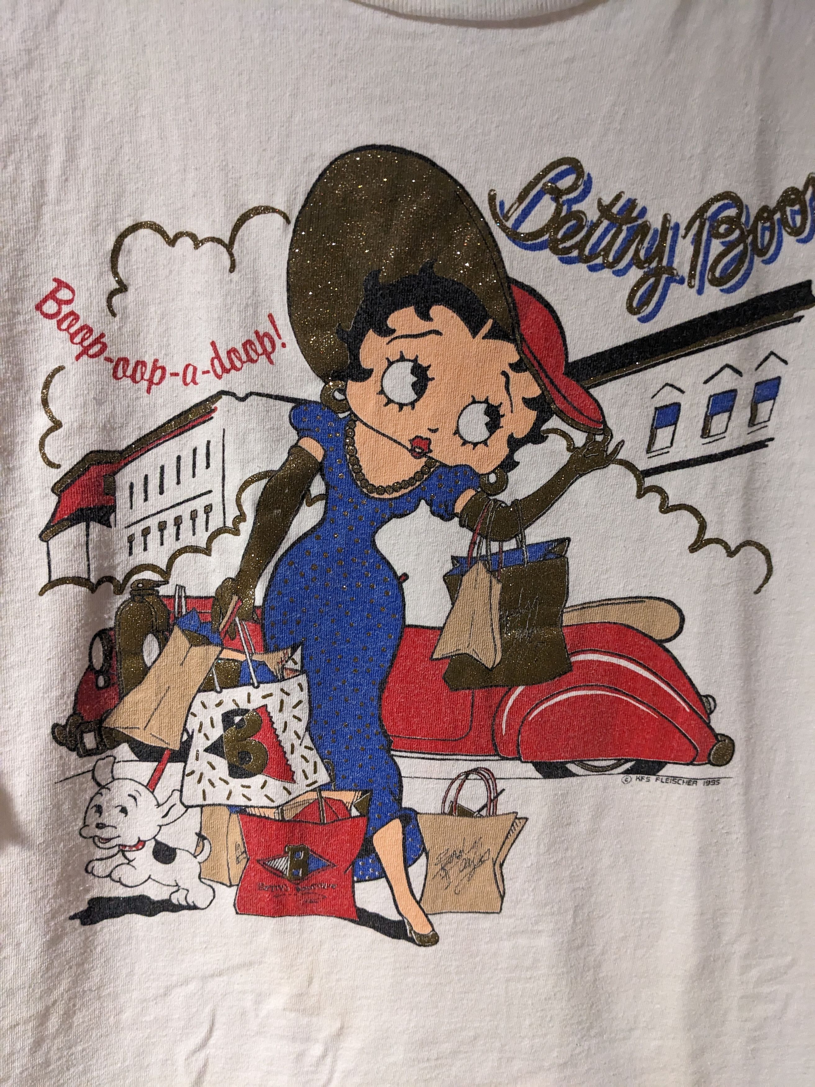 Cartoon Network × Vintage Vintage 1995 Betty Boop Shopping Dog Cartoon Medium T-Shirt Size US M / EU 48-50 / 2 - 2 Thumbnail