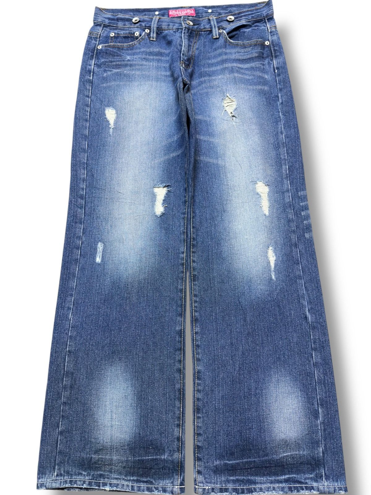 Vintage Double Edition Baggy Ripped Distressed Denim